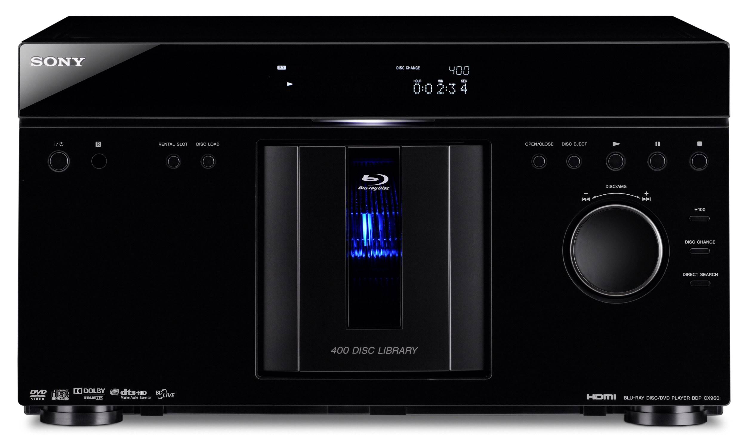 Sony BDPCX960 400Disc Bluray Disc Changer Yes (up to 1080p) itusts