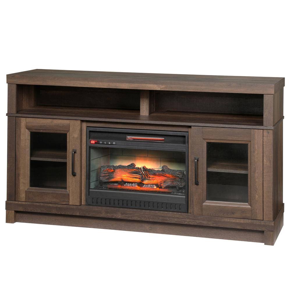 Home Decorators Collection 60 inch Freestanding Electric Fireplace TV Stand Entertainment 