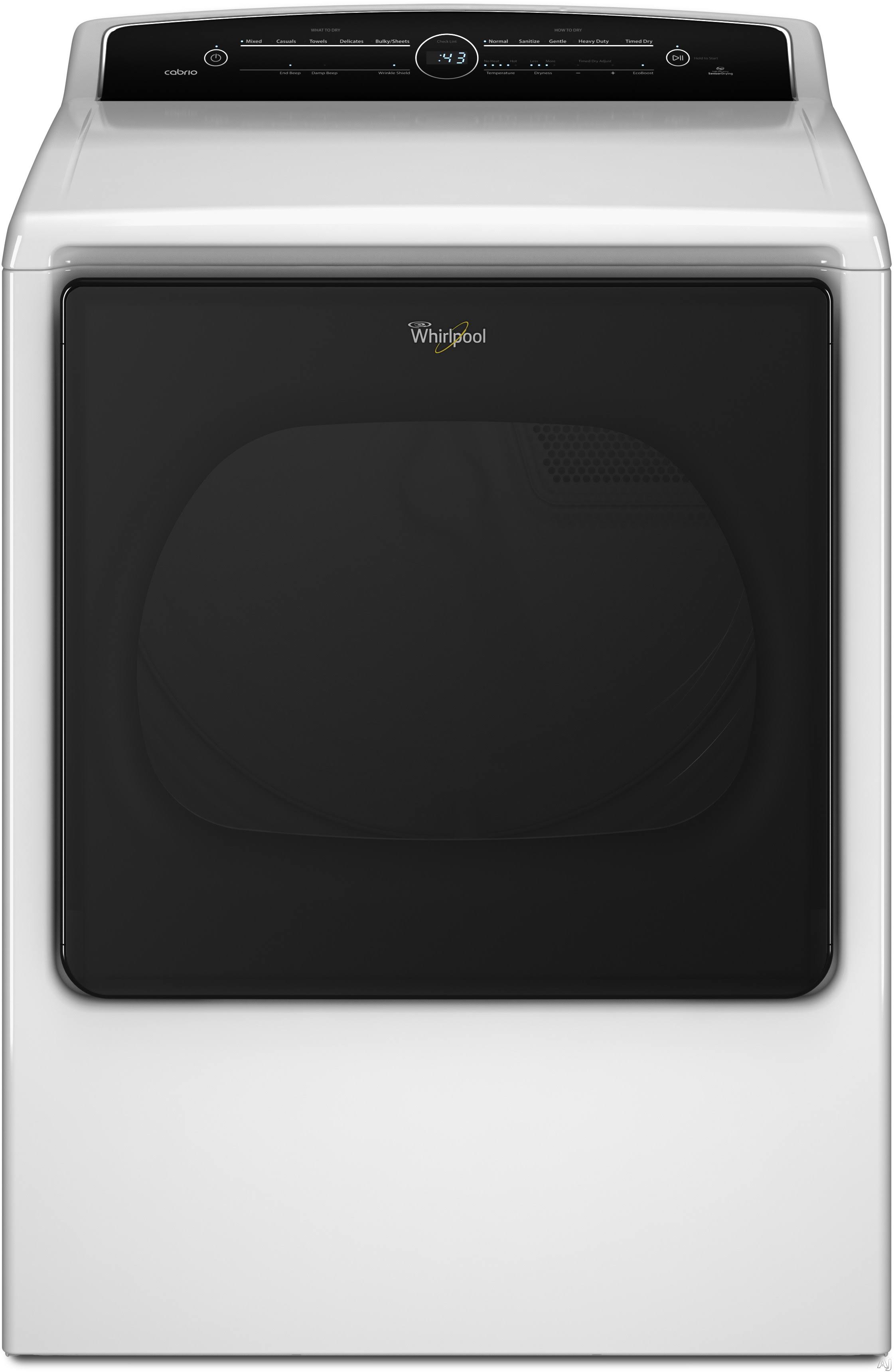 Whirlpool Front Load Electric Dryer With Sensor Drying And Intuitive Touch Controls