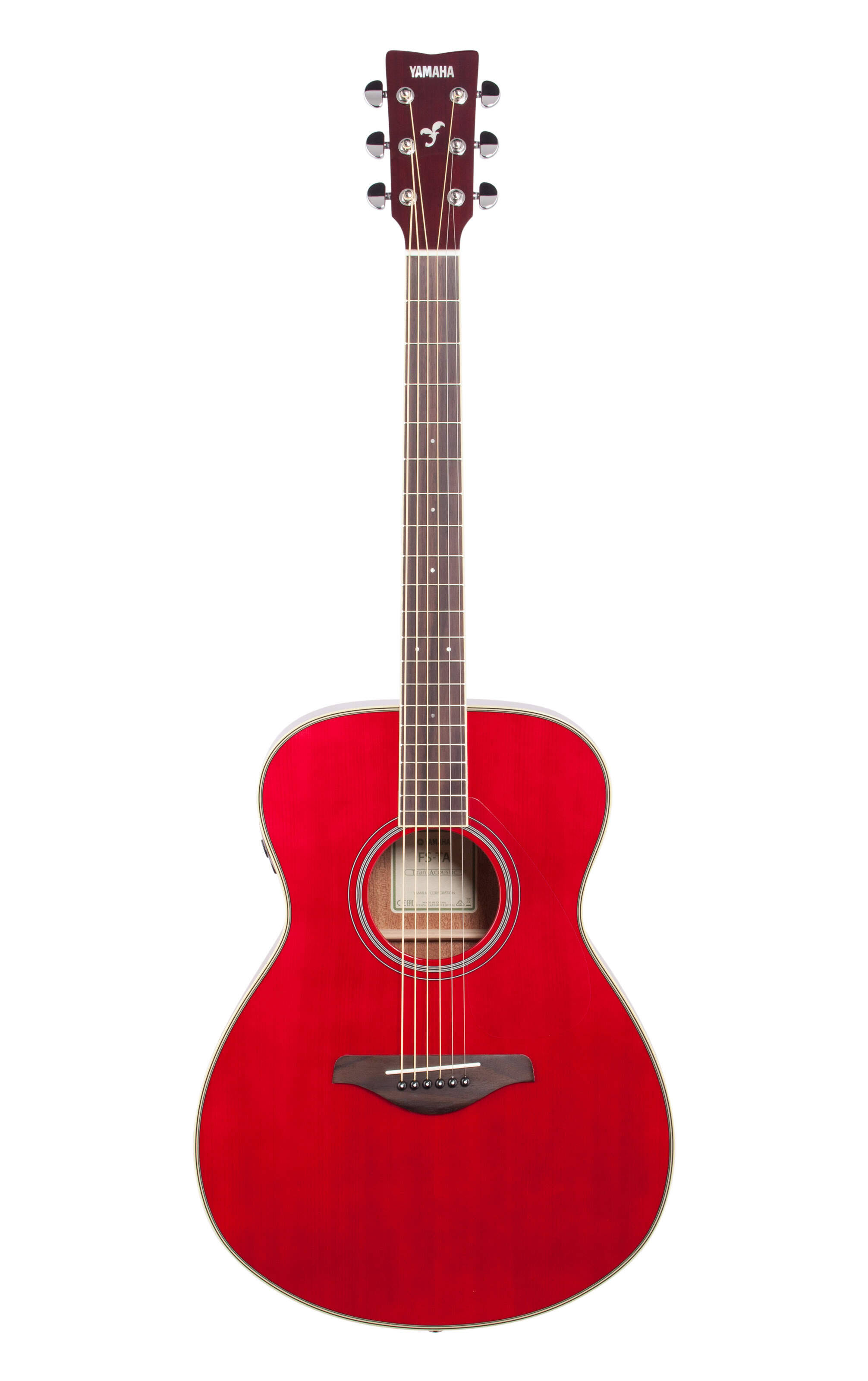 Yamaha FS-TA Concert TransAcoustic Acoustic-Electric Guitar, Ruby Red ...