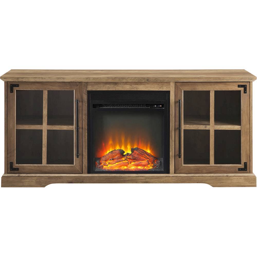 Walker Edison Fireplace TV Console for Most TVs Up to 66" Reclaimed