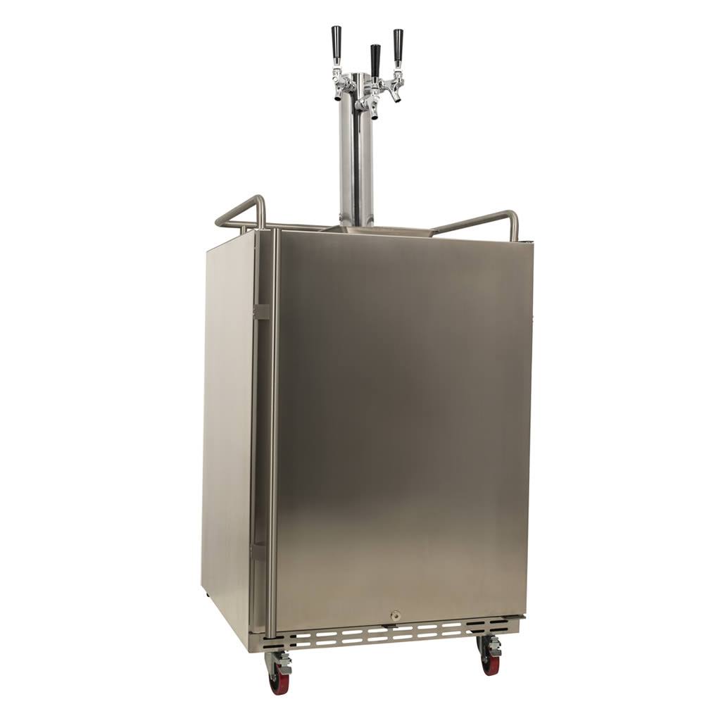 EdgeStar Full Size Triple Tap BuiltIn Stainless Steel Kegerator itusts