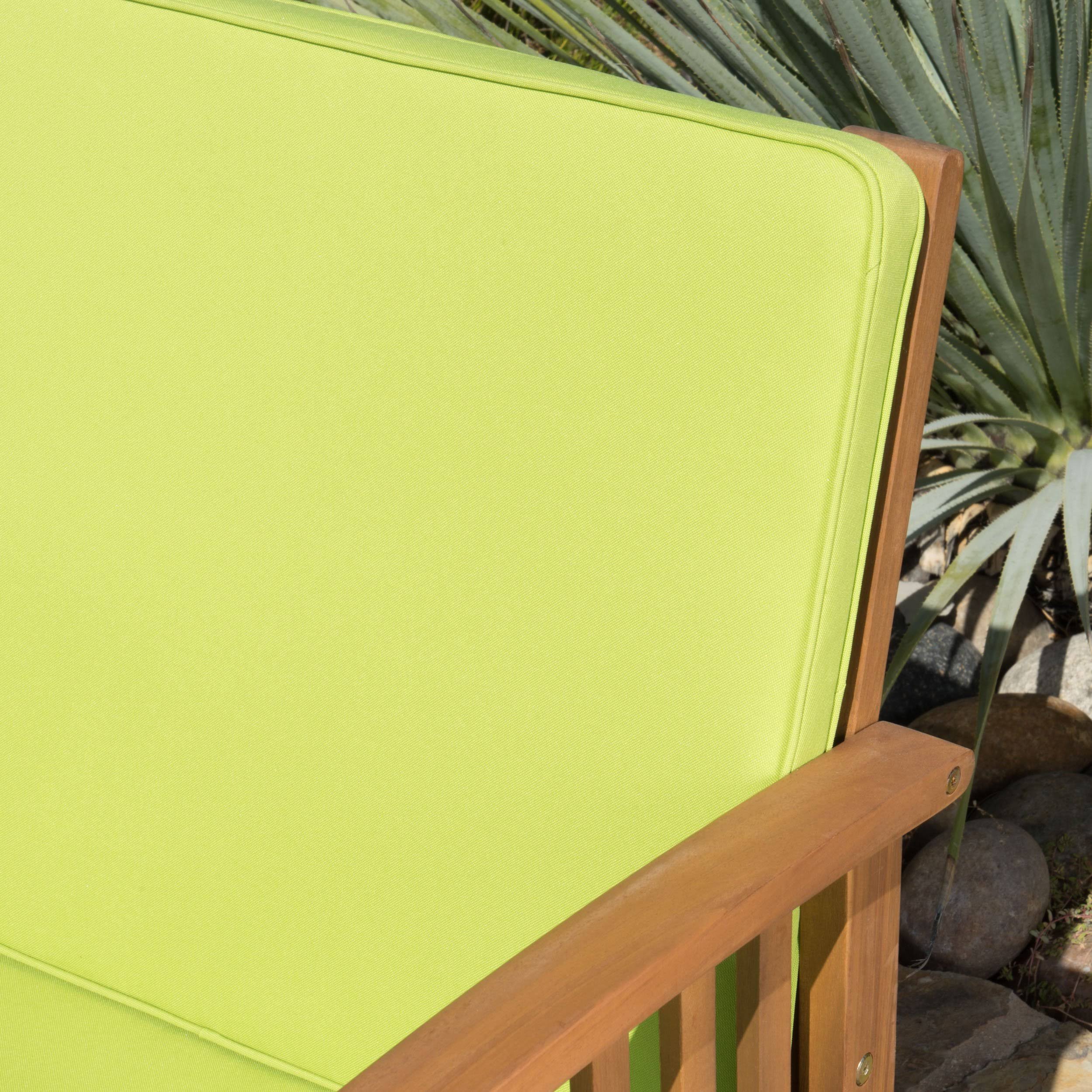 Cape Town Outdoor Acacia Wood Sofa Set with Water Resistant Cushions