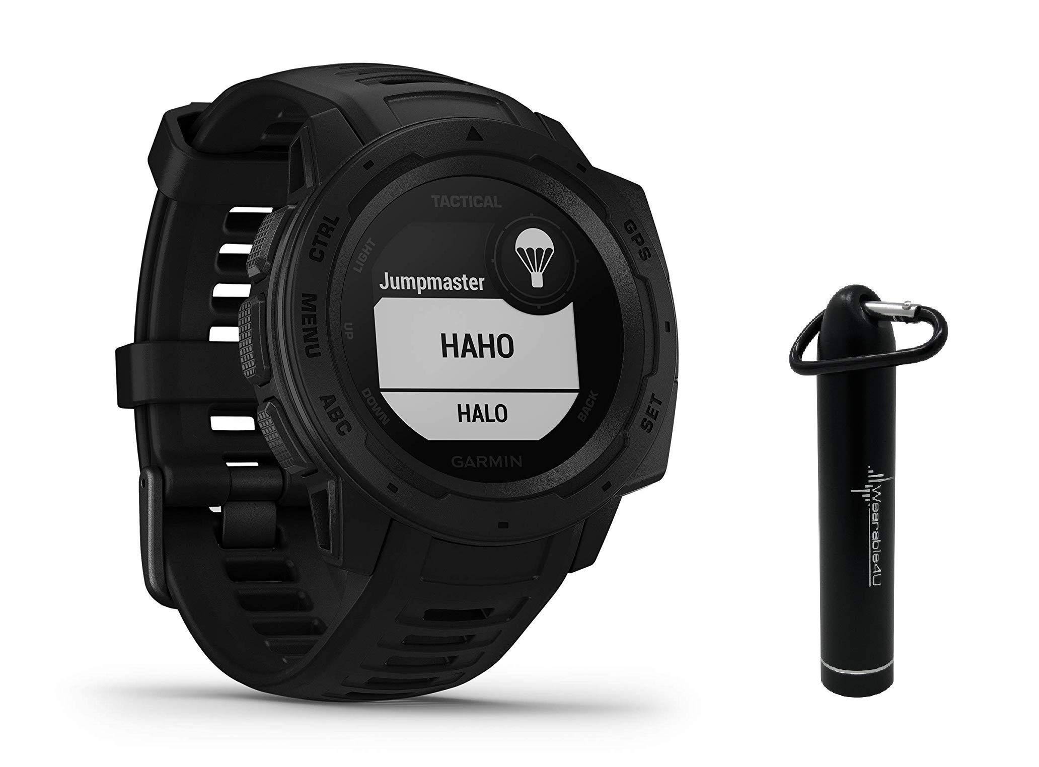 Garmin Instinct Tactical GPS Watch W Wearable4U Power Bank 2200mAh Black itusts