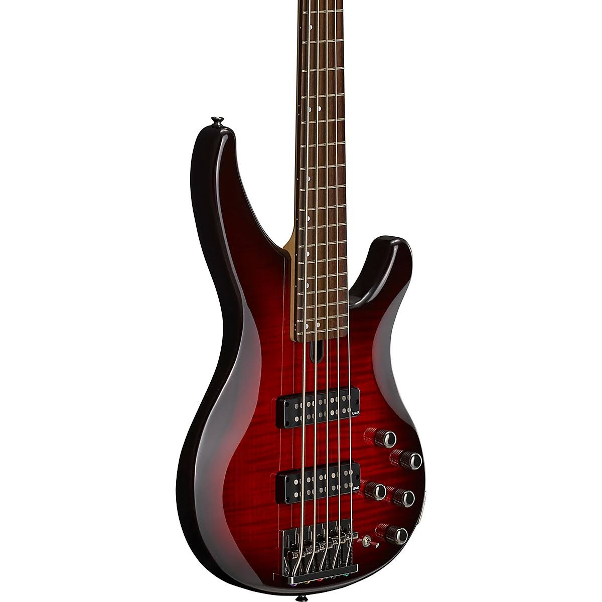 Yamaha TRBX605FM 5-String Electric Bass Dark Red Burst - atttf