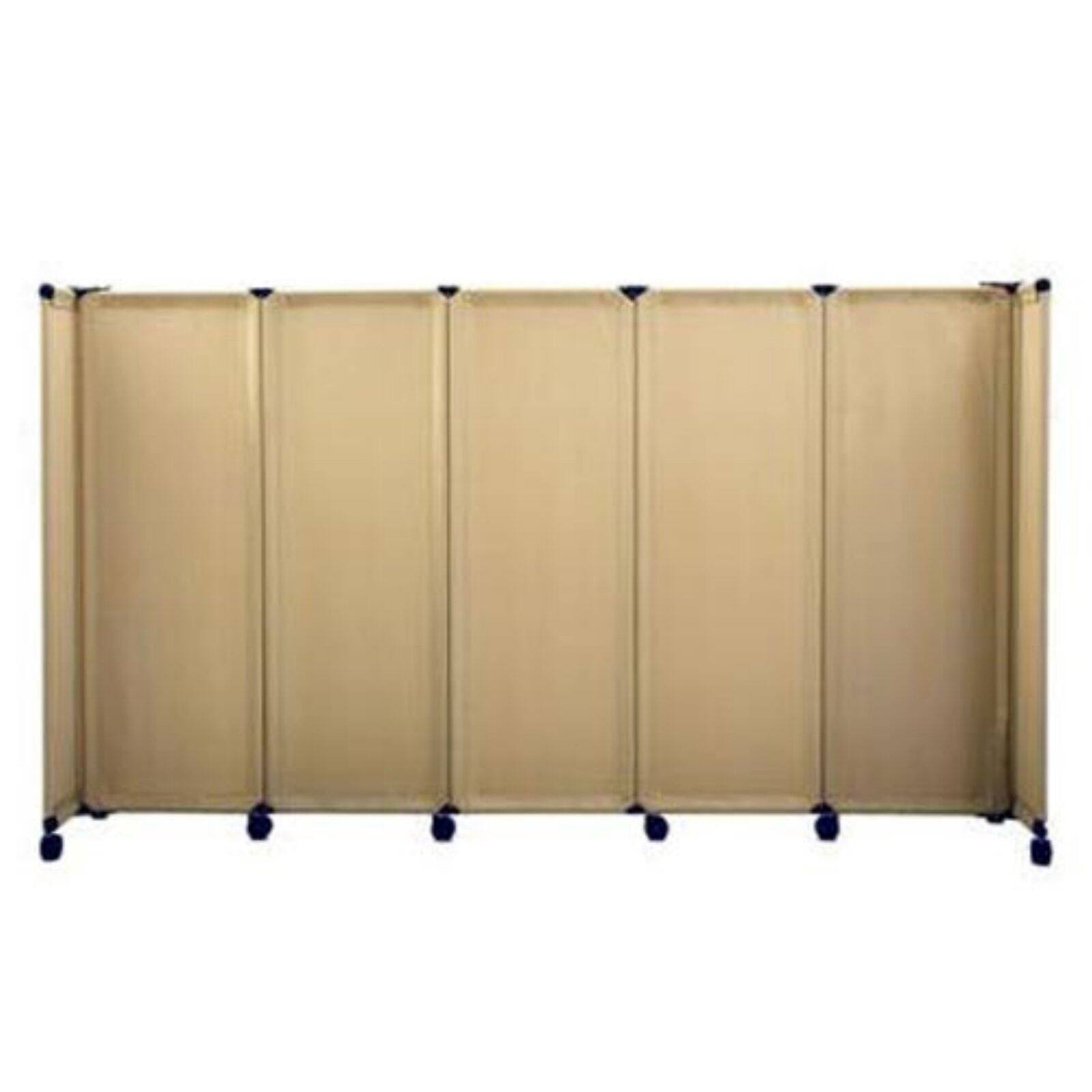 Versare MP10 Mobile Accordion Room Divider 360 10W ft. Tan itusts