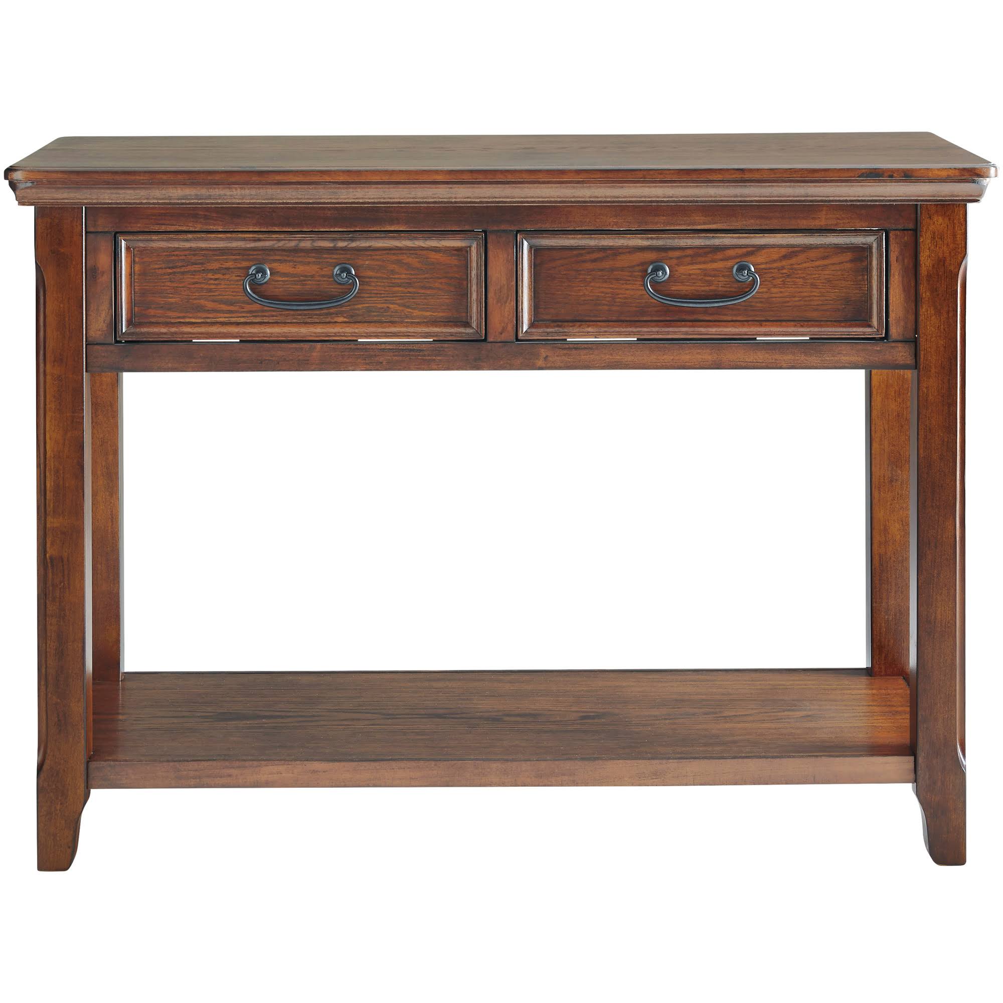 Signature Design by Ashley Woodboro Dark Brown Sofa Table itusts
