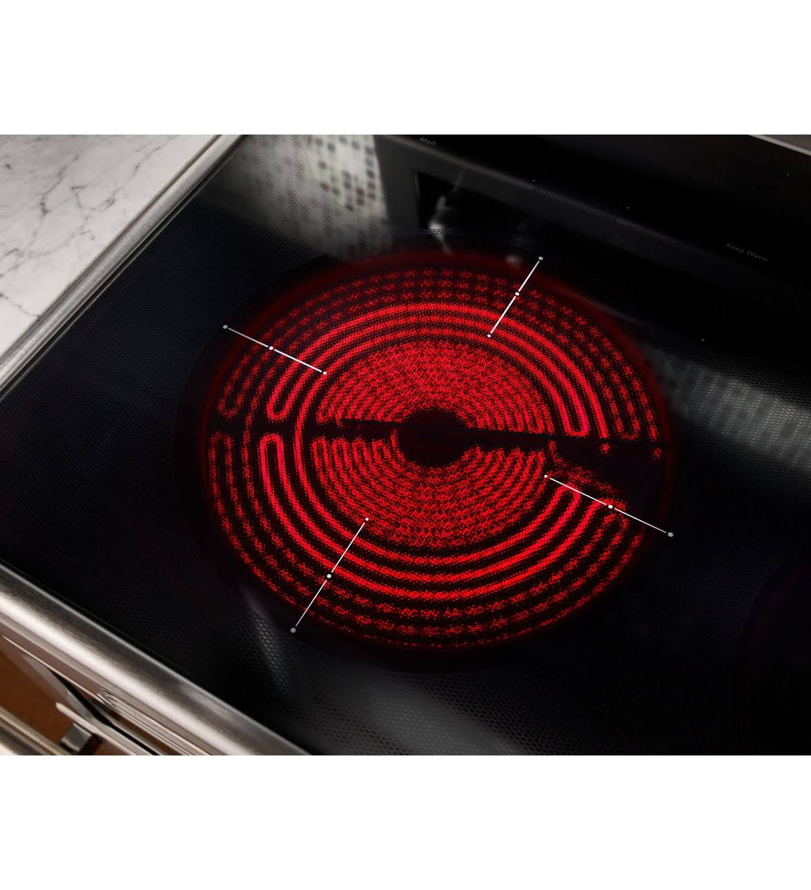 KitchenAid KFED500EWH Electric Convection Double Range Freestanding