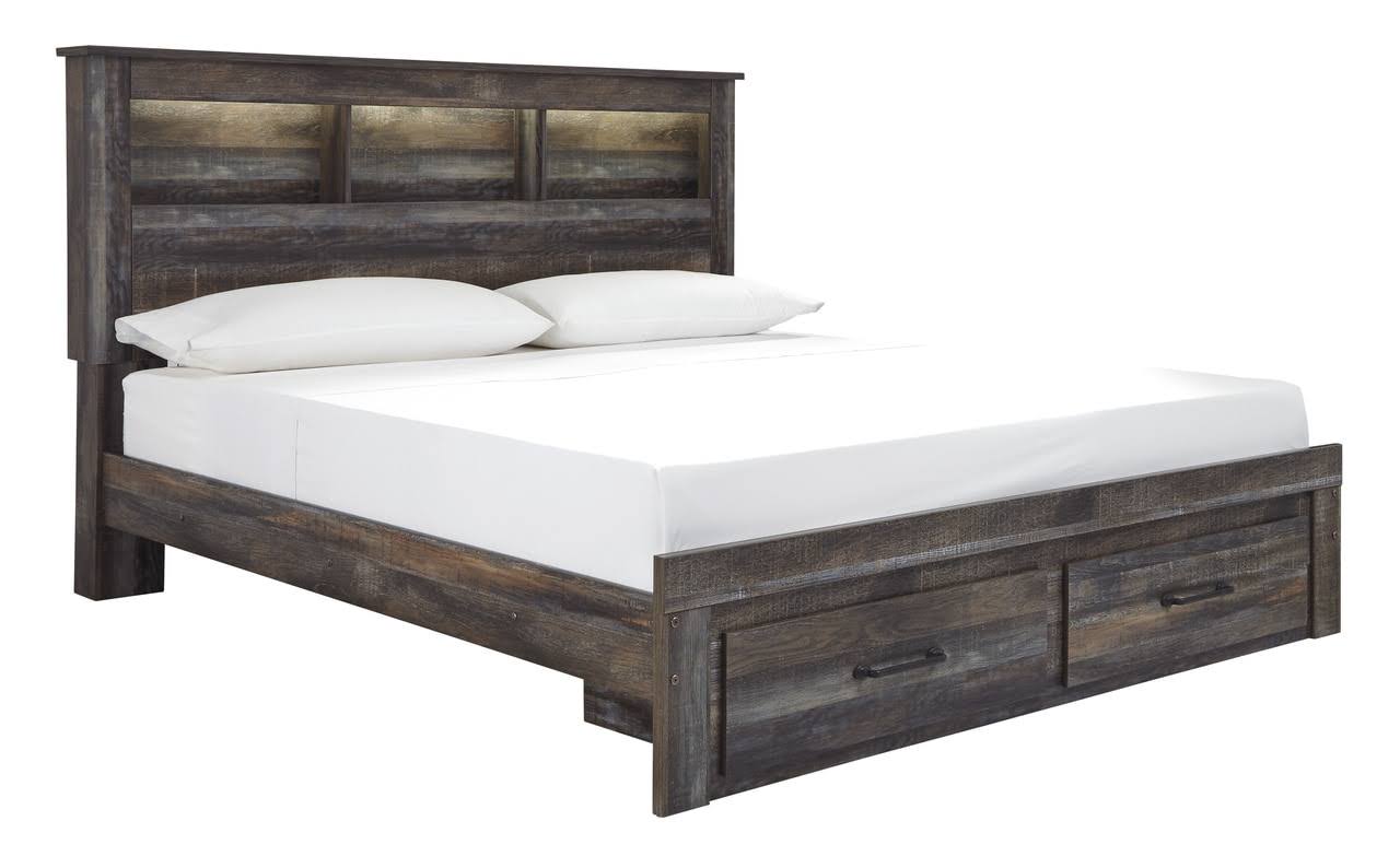 Signature Design Drystan Multi King Bookcase Storage Bed by Ashley atttf