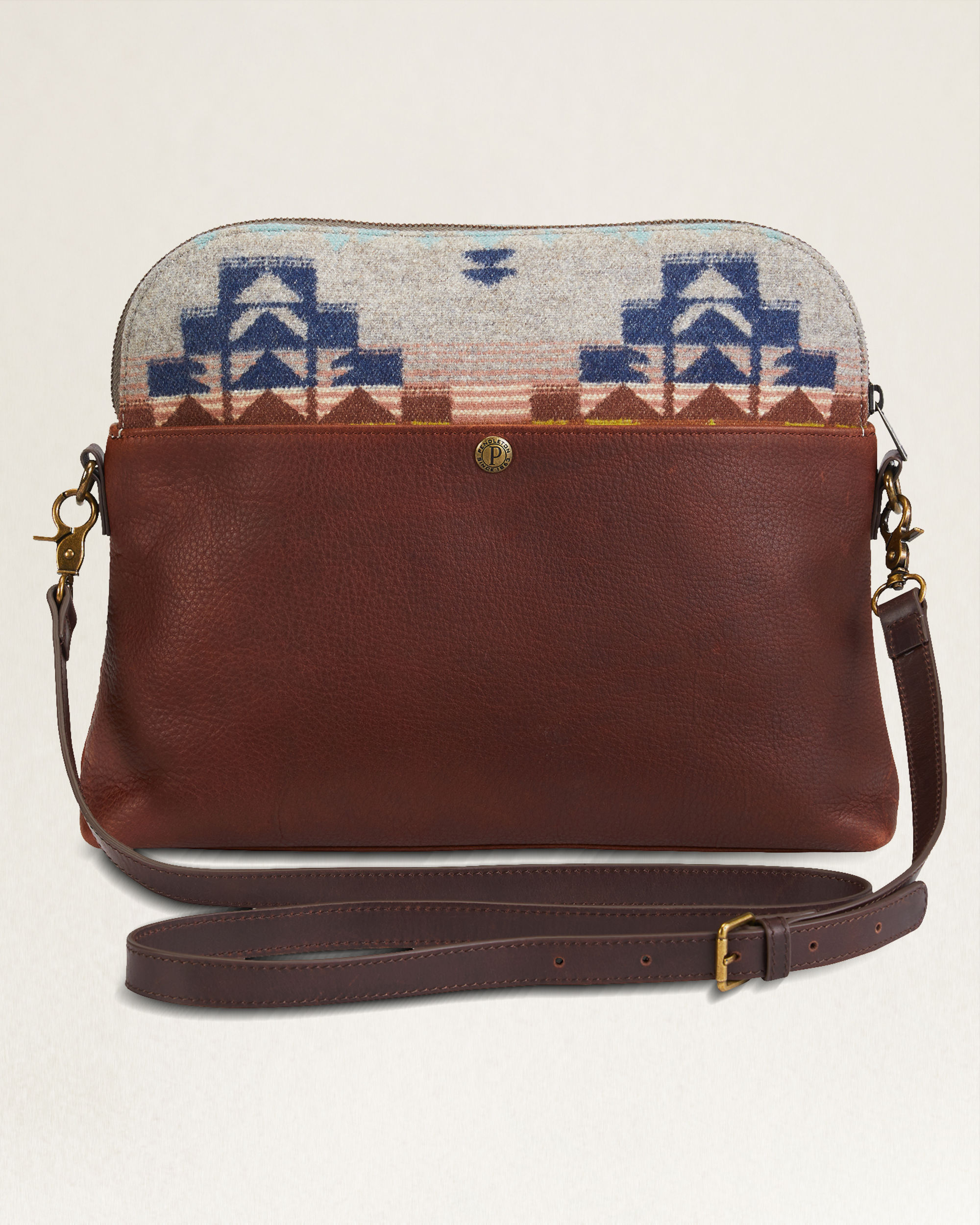 DESERT DAWN WOOL/LEATHER CROSSBODY HANDBAG