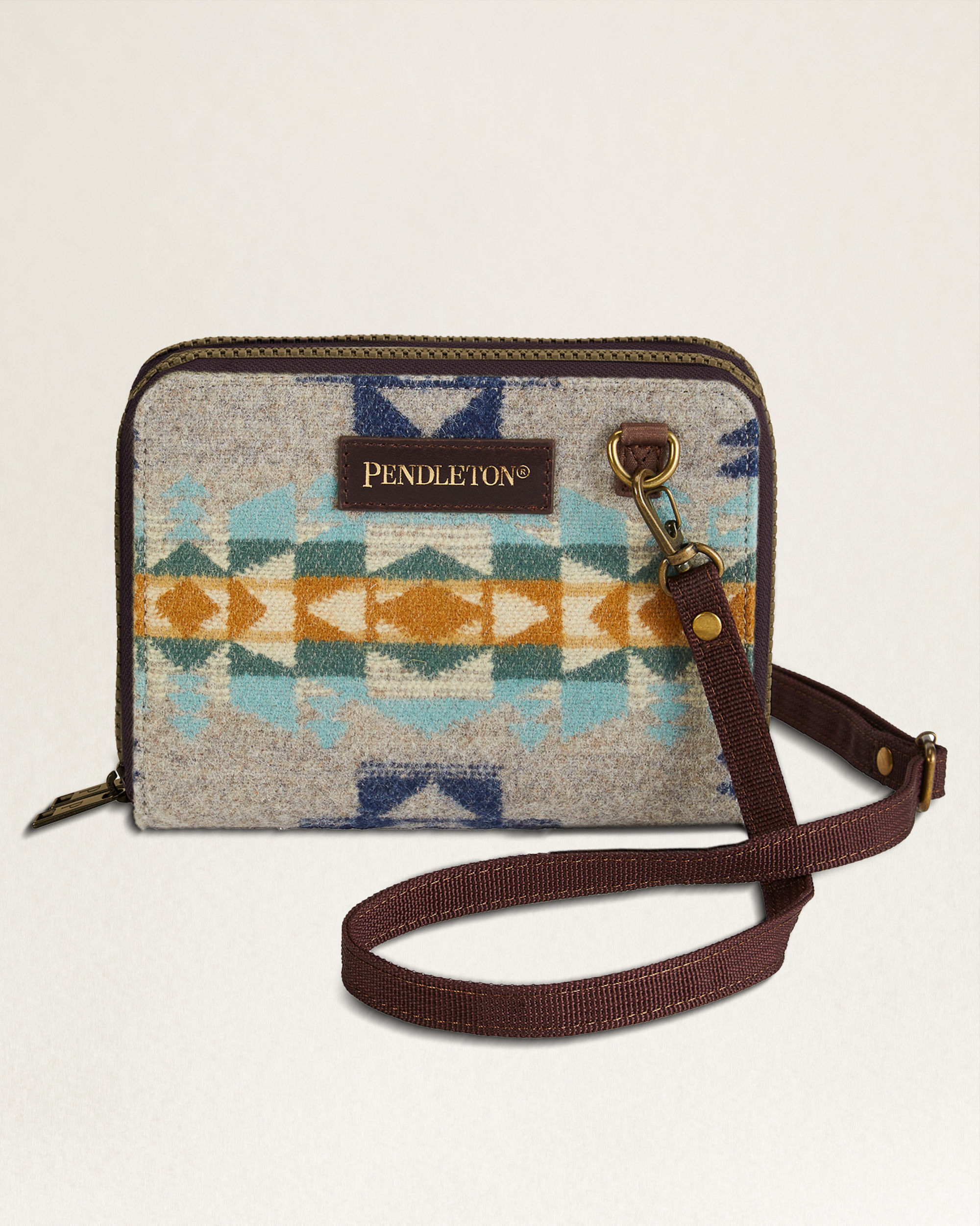 DESERT DAWN WOOL/LEATHER CROSSBODY ORGANIZER