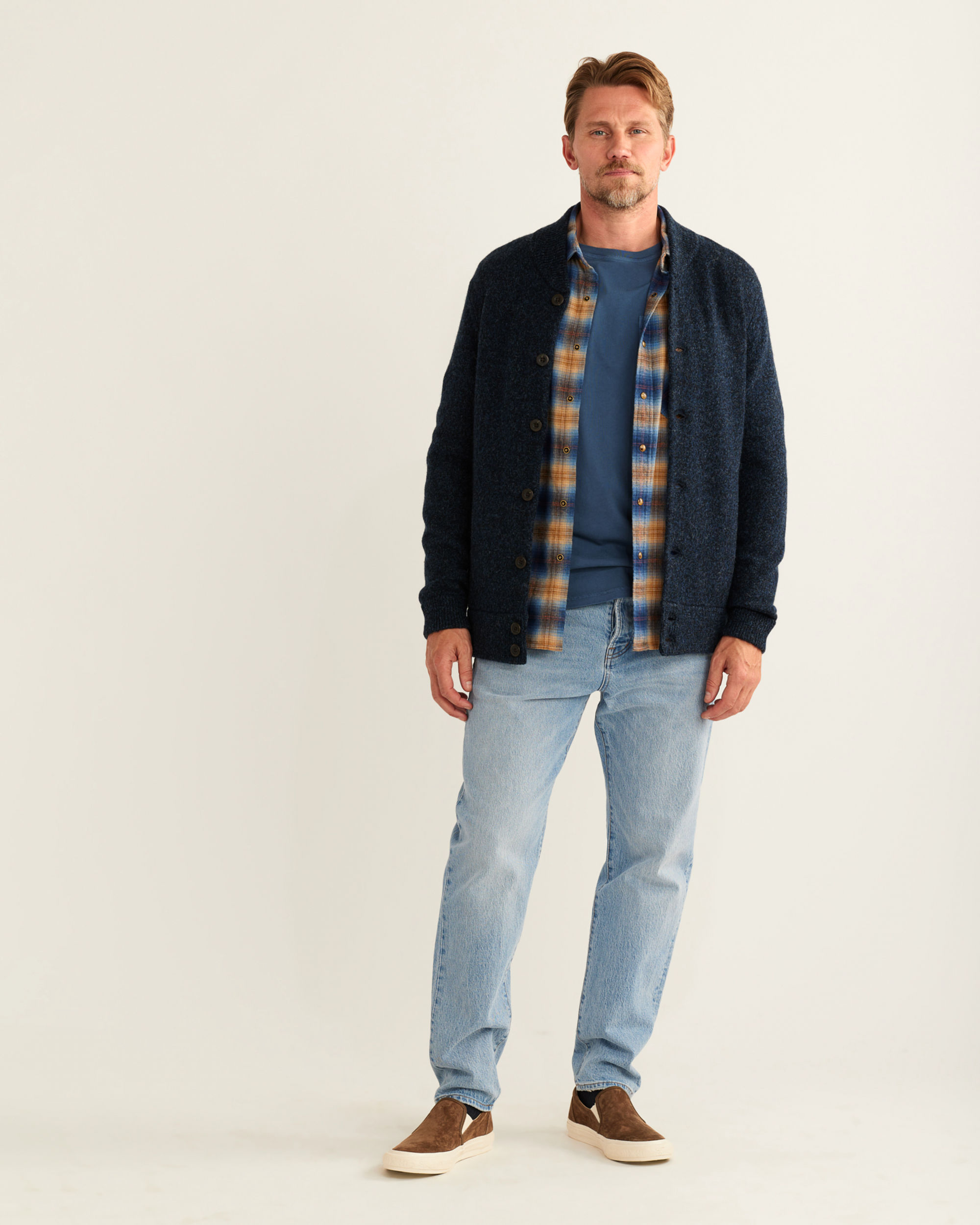 MEN'S SHETLAND COLLECTION CARDIGAN