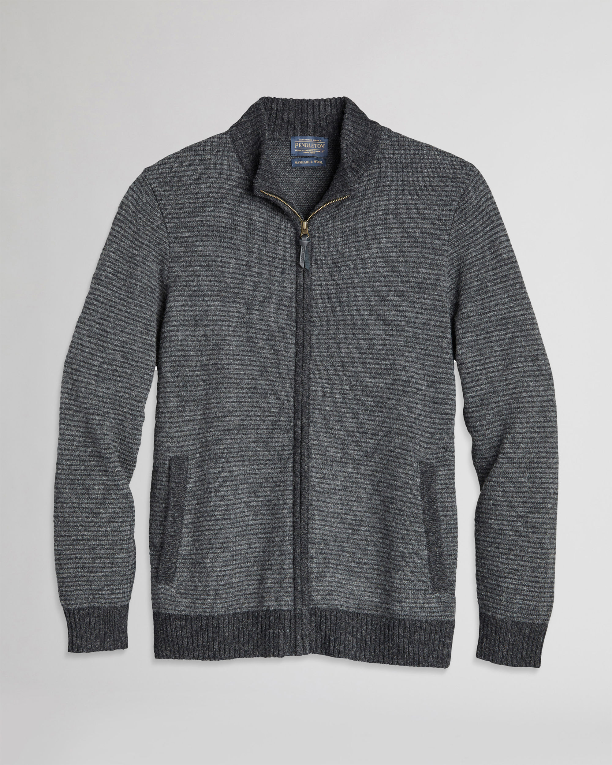 MEN'S SHETLAND COLLECTION FULL-ZIP SWEATER