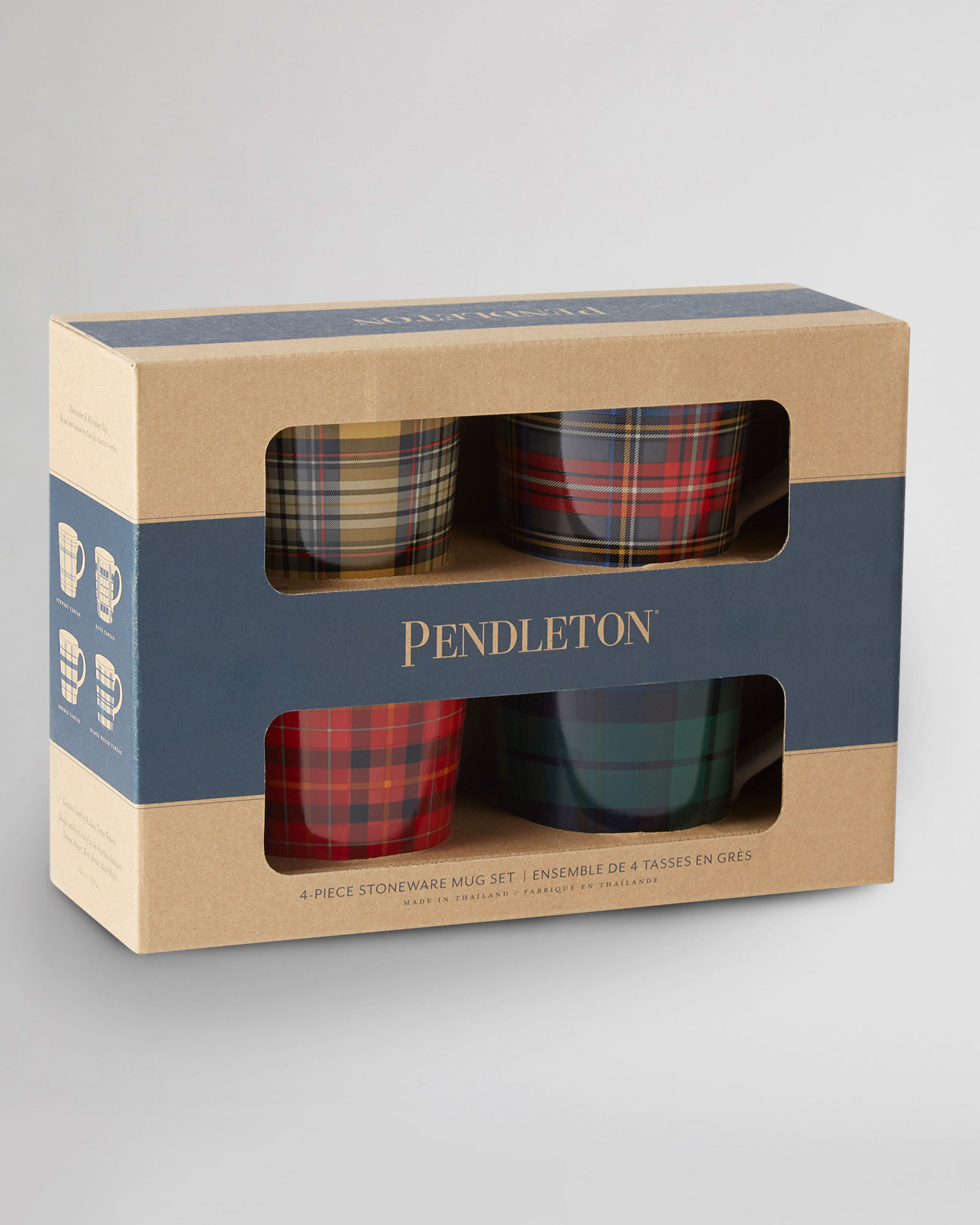 TARTAN TAPERED MUGS, SET OF 4
