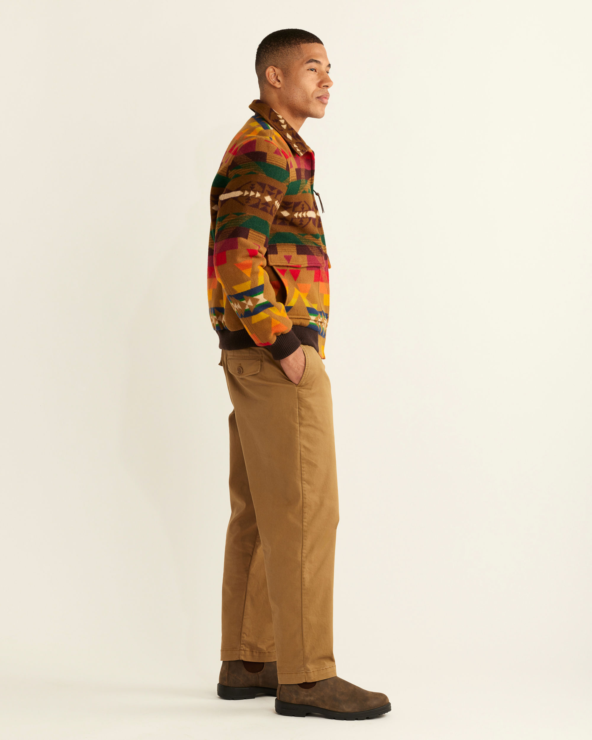 MEN'S COLTON ZIP-FRONT WOOL COAT