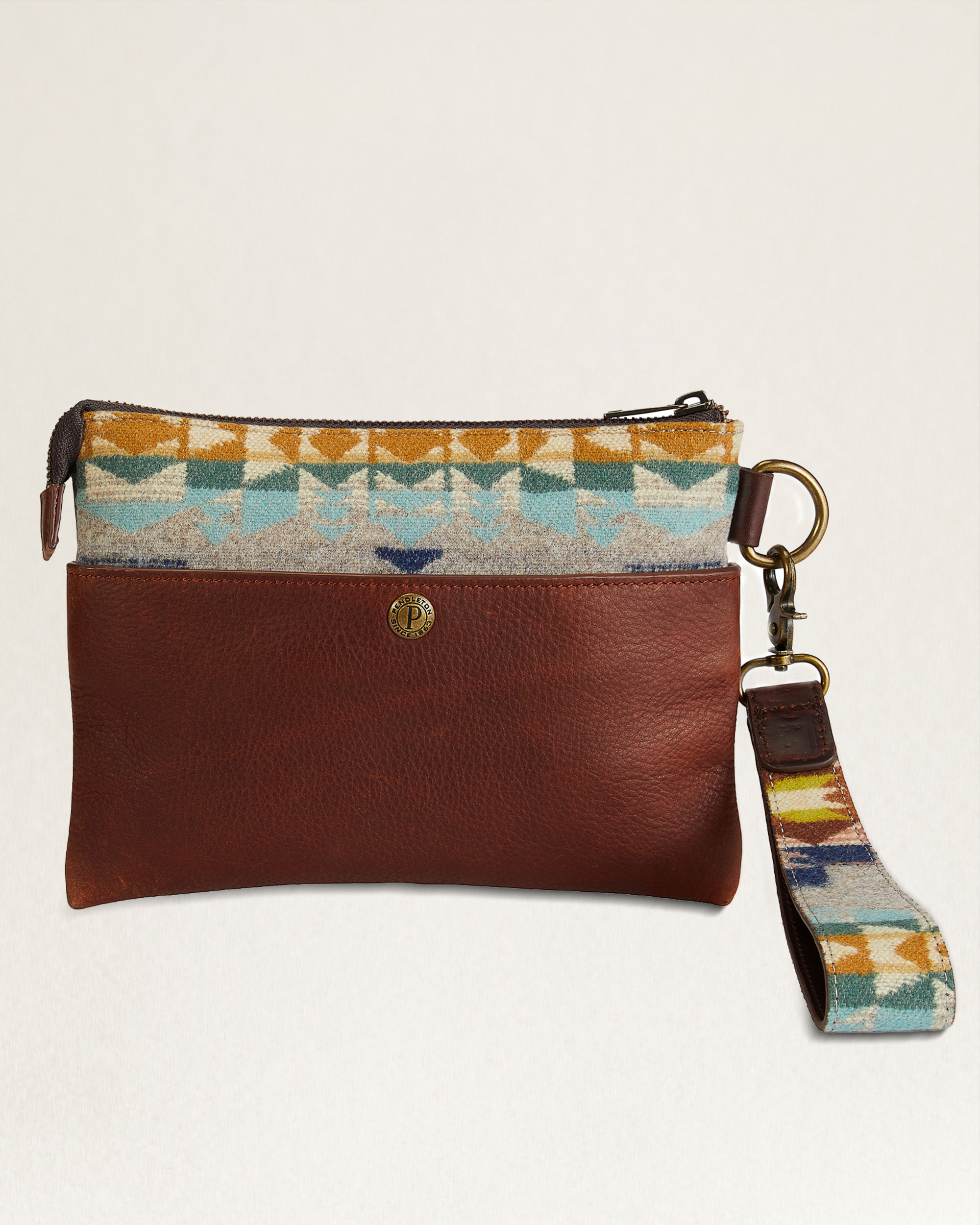 DESERT DAWN WOOL/LEATHER CLUTCH