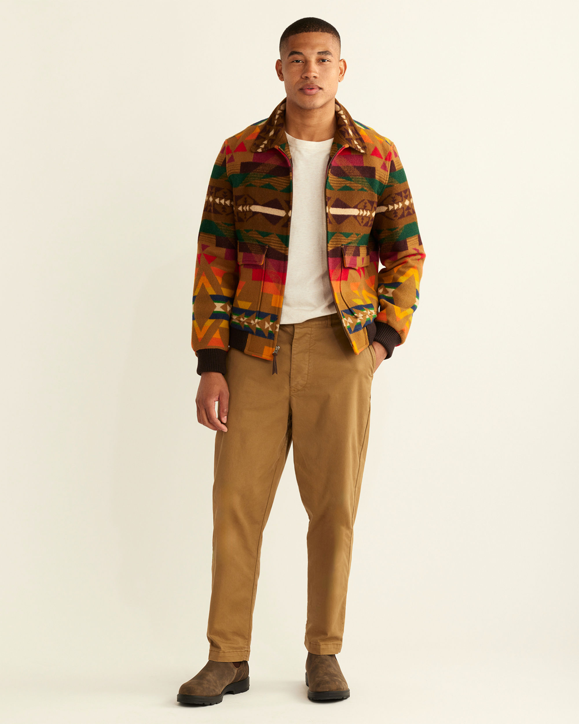 MEN'S COLTON ZIP-FRONT WOOL COAT