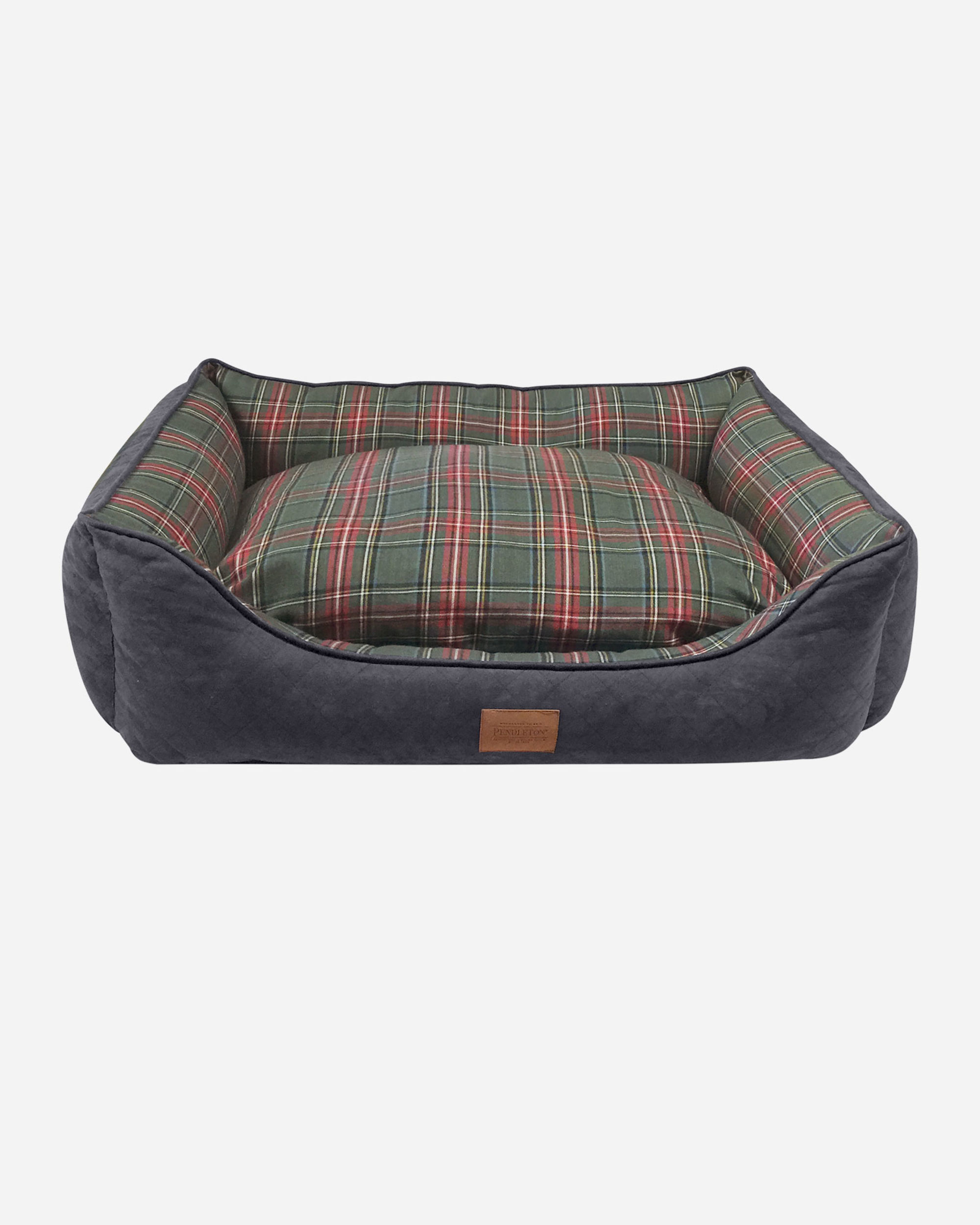 GREY STEWART TARTAN KUDDLER DOG BED