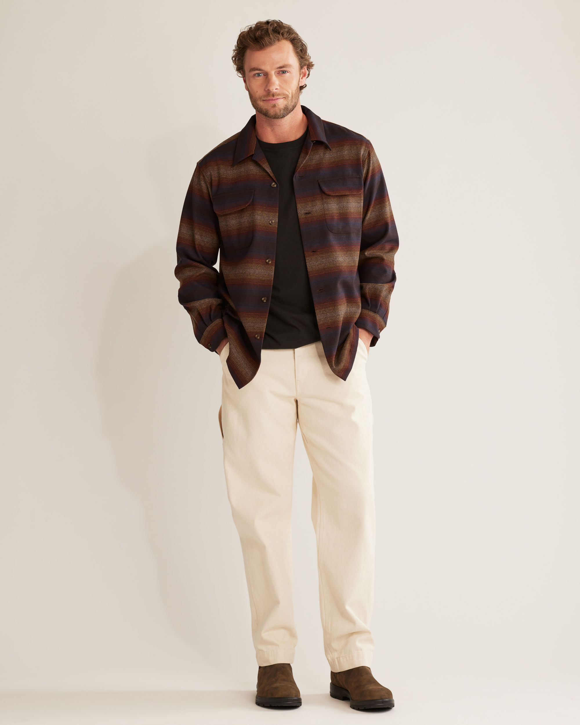 MEN'S STRIPE BOARD SHIRT