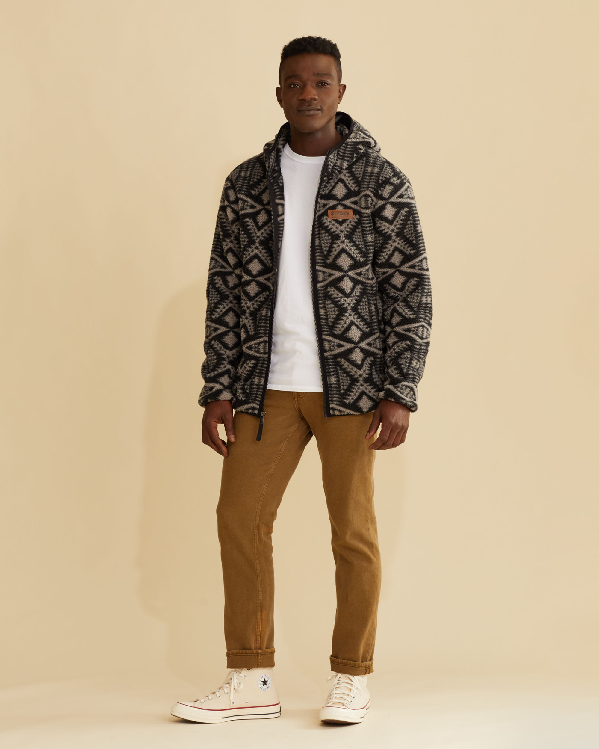 MEN'S FLEECE HOODED JACKET