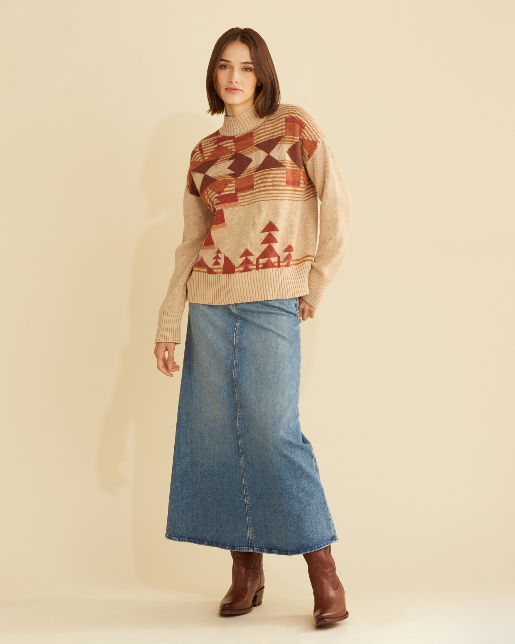 WOMEN'S DESERT DAWN MOCKNECK SWEATER