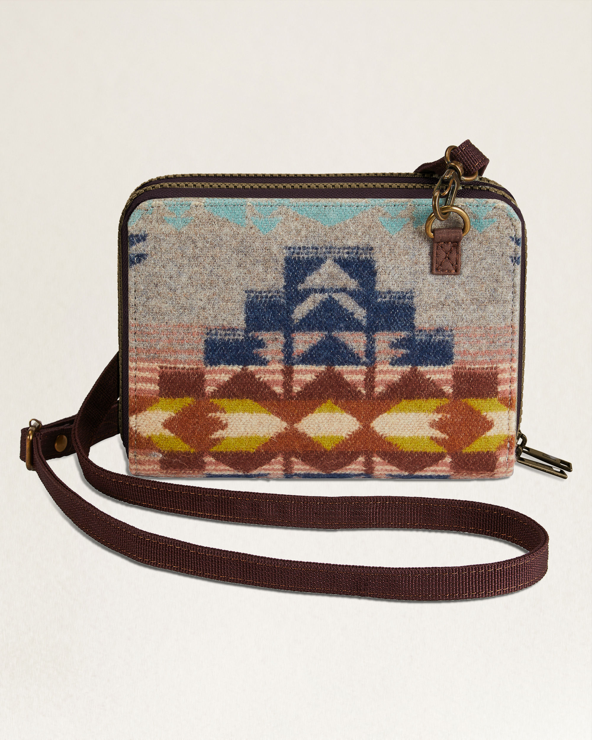 DESERT DAWN WOOL/LEATHER CROSSBODY ORGANIZER