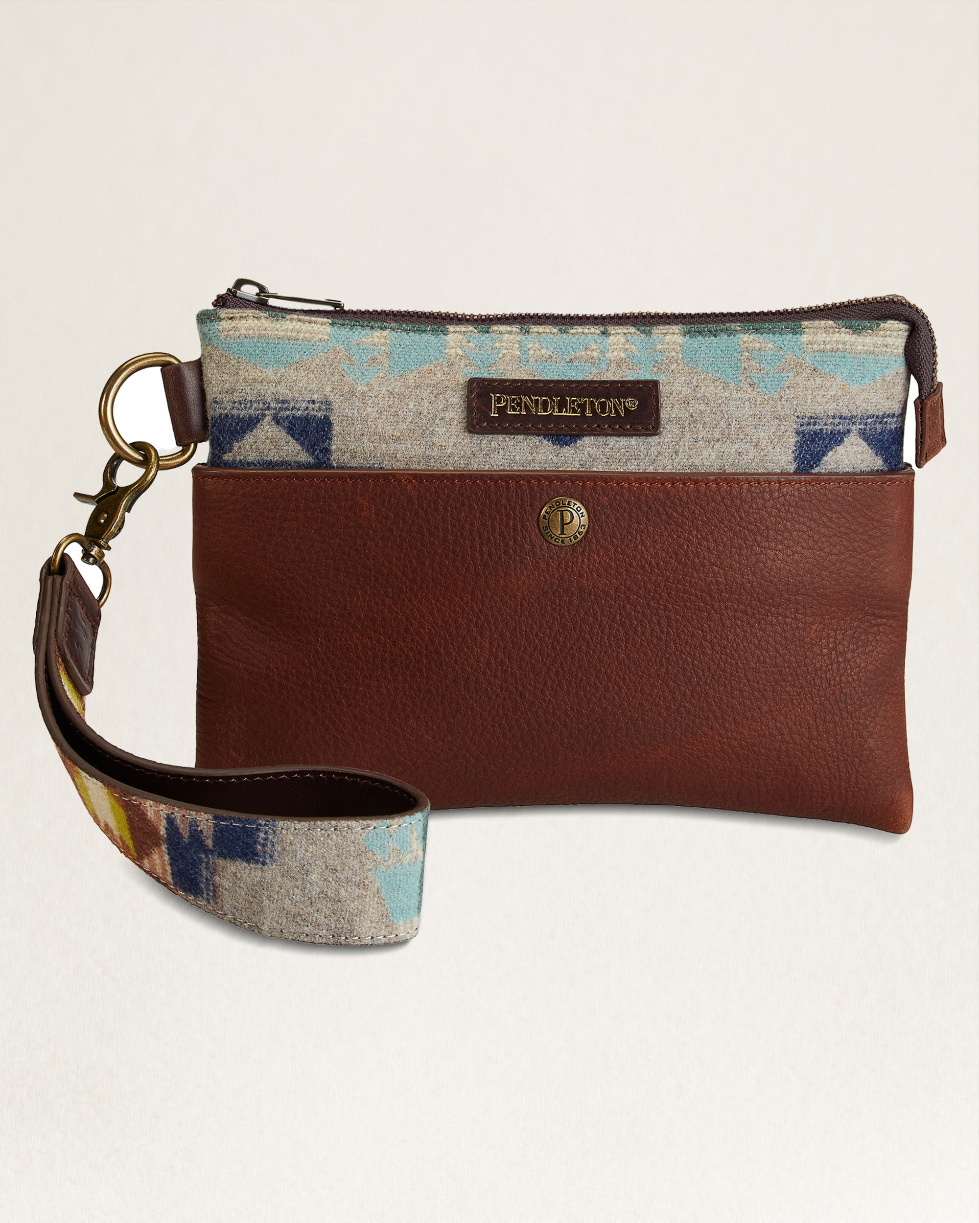 DESERT DAWN WOOL/LEATHER CLUTCH