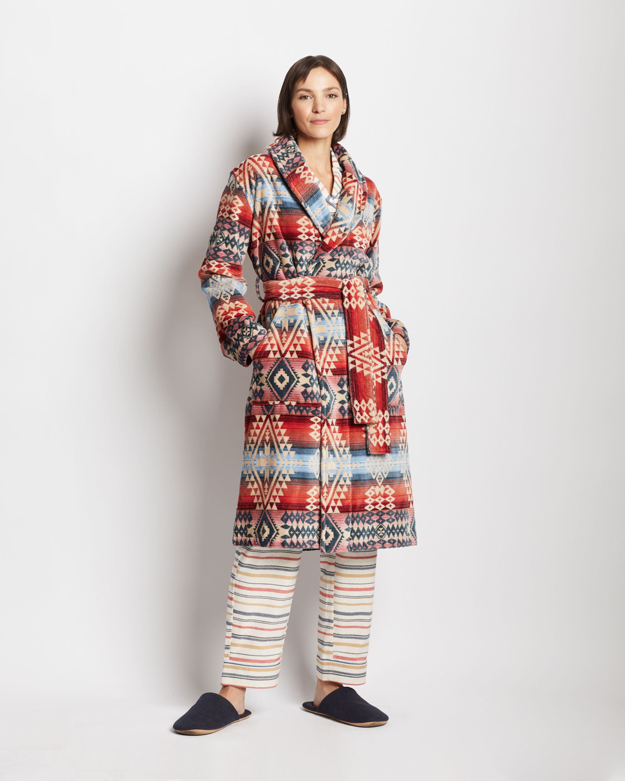 WOMEN'S COTTON TERRY VELOUR ROBE