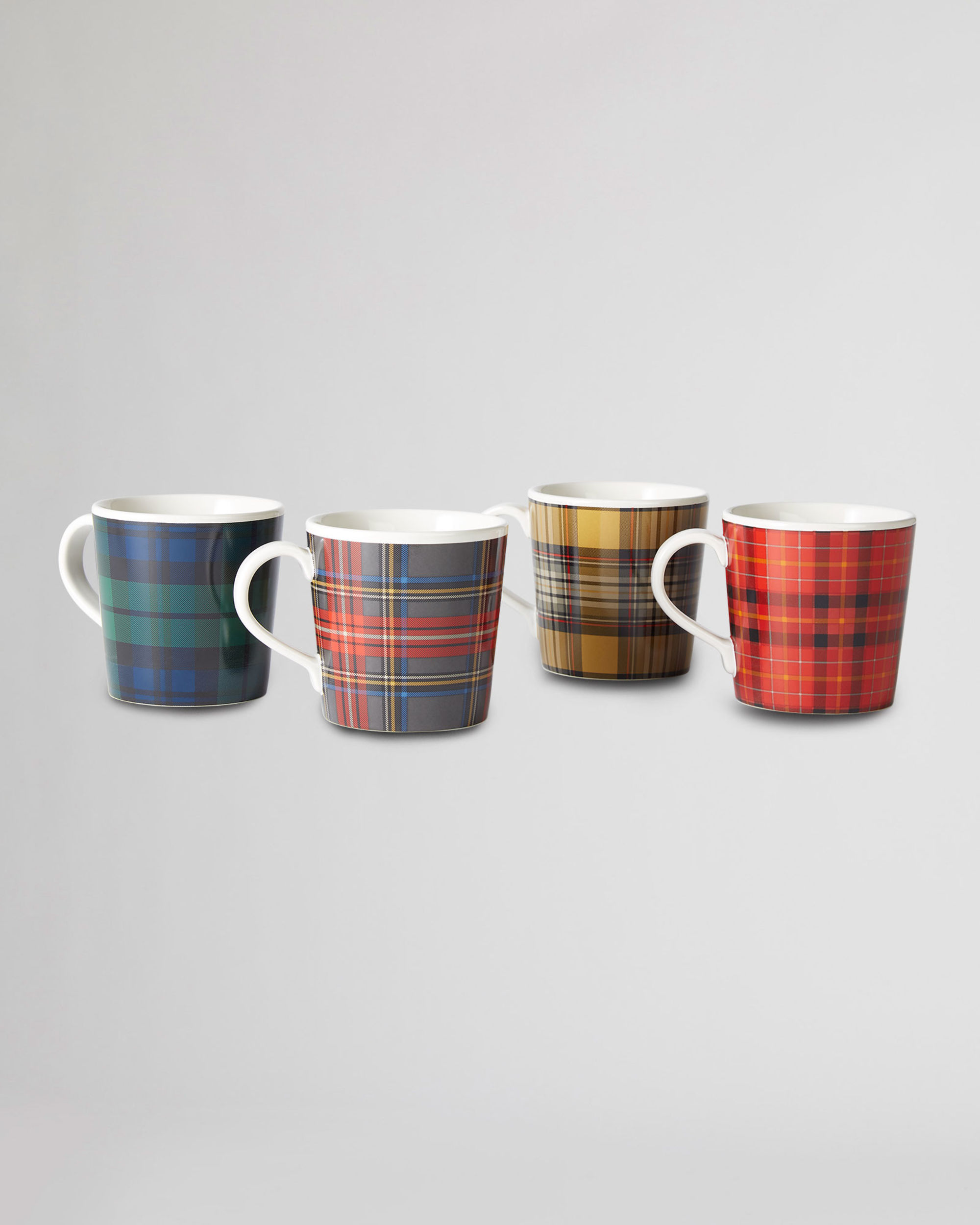 TARTAN TAPERED MUGS, SET OF 4