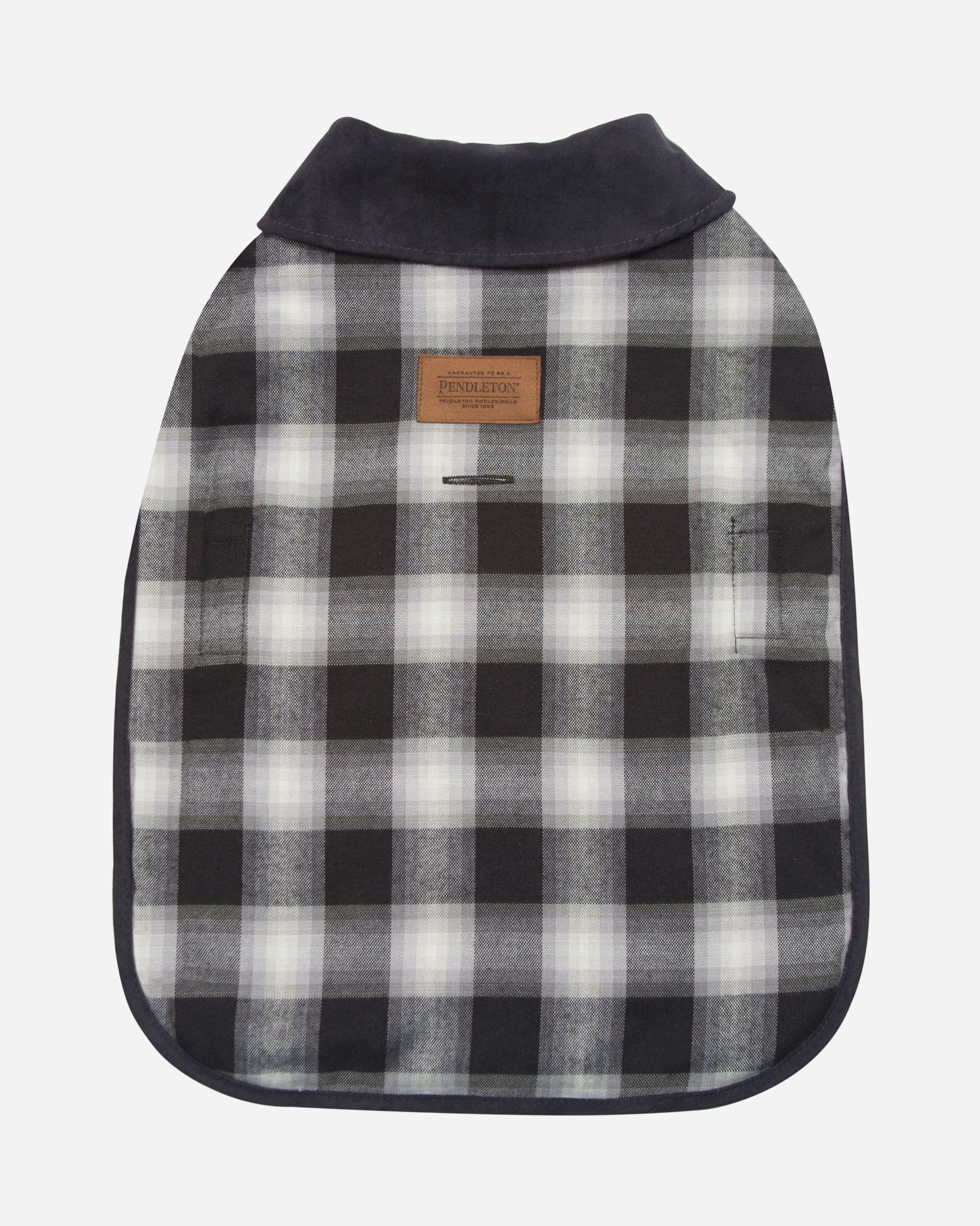 CHARCOAL OMBRE PLAID DOG COAT