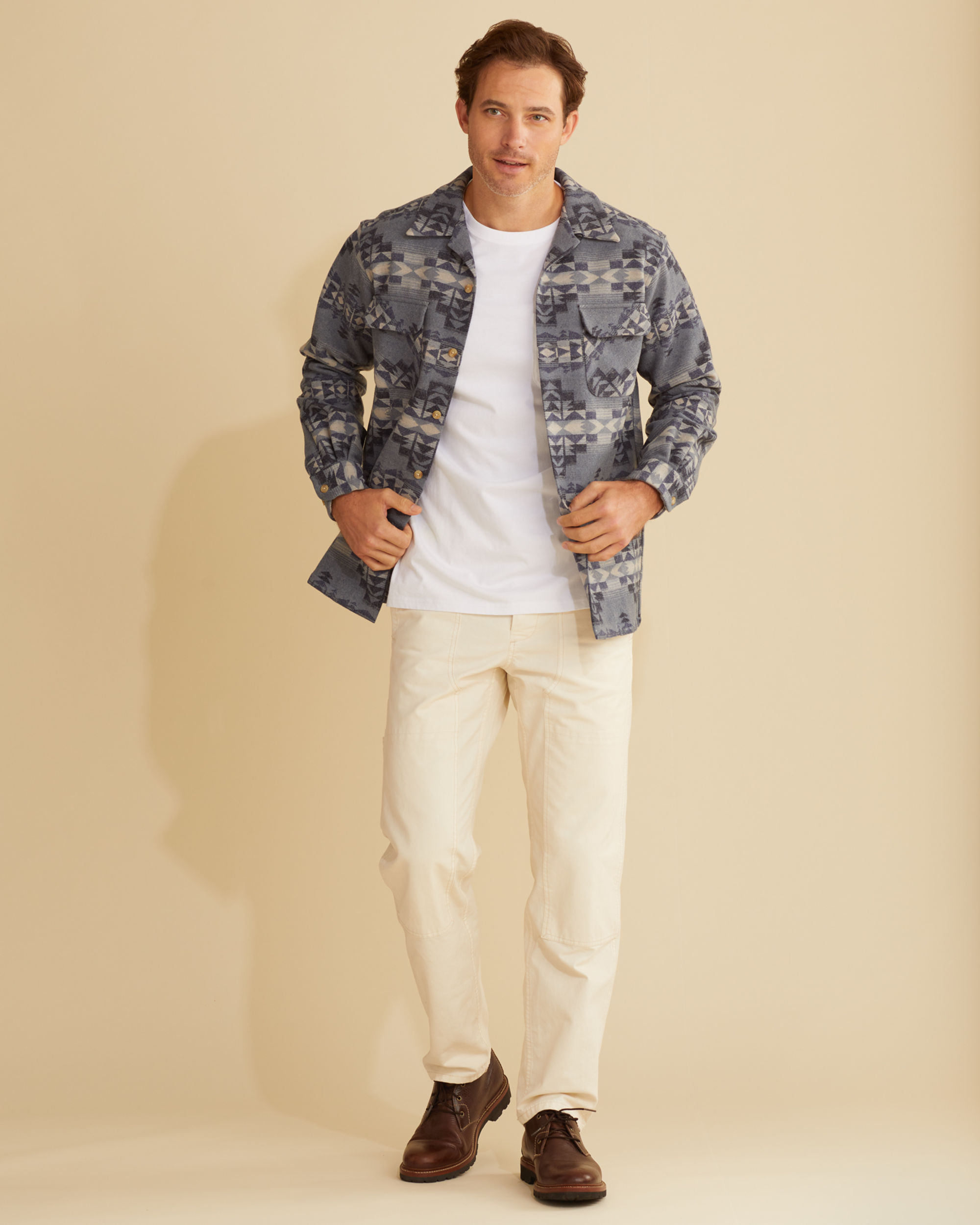 MEN'S JACQUARD BOARD SHIRT