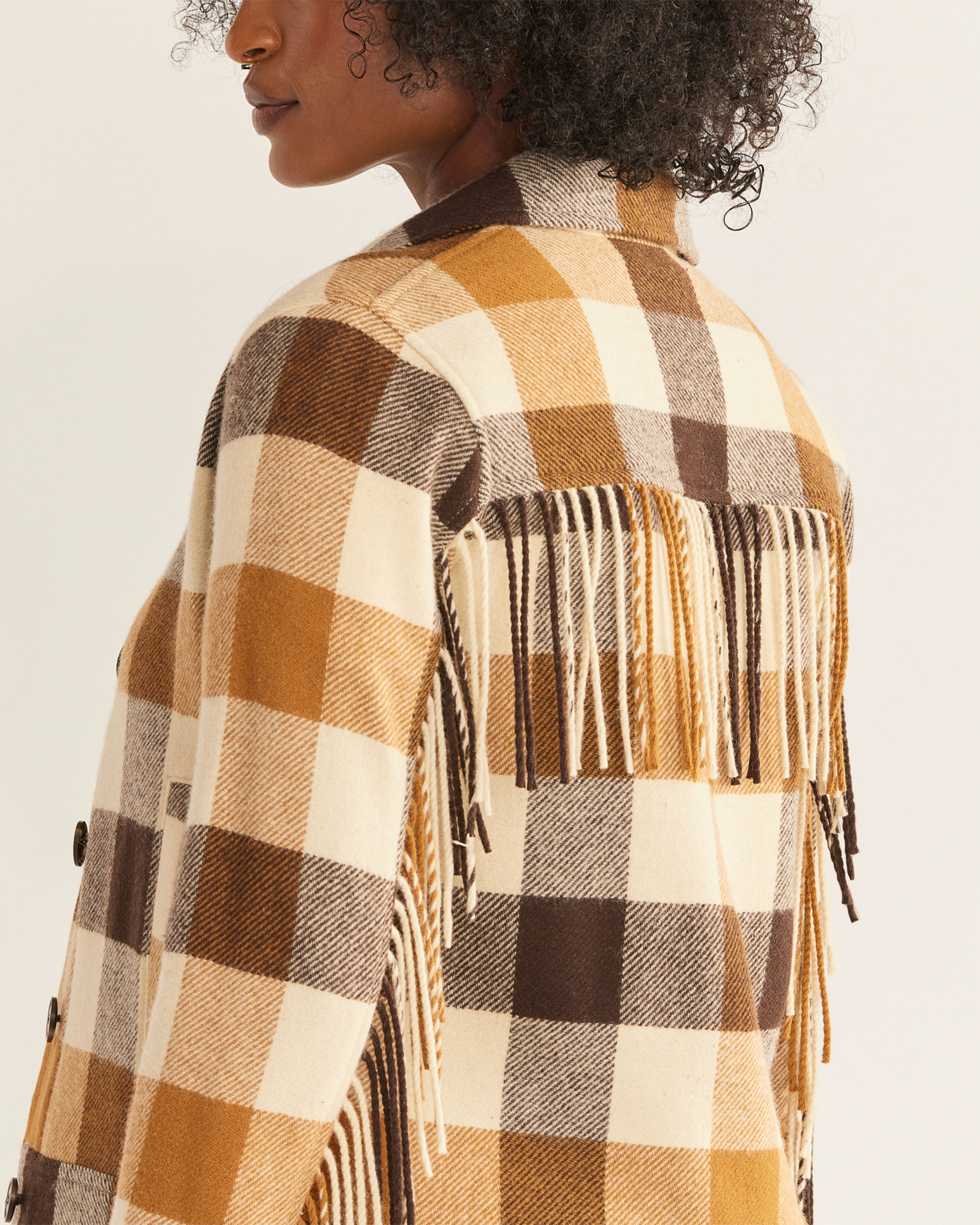 WOMEN'S FRINGE WOOL JACKET