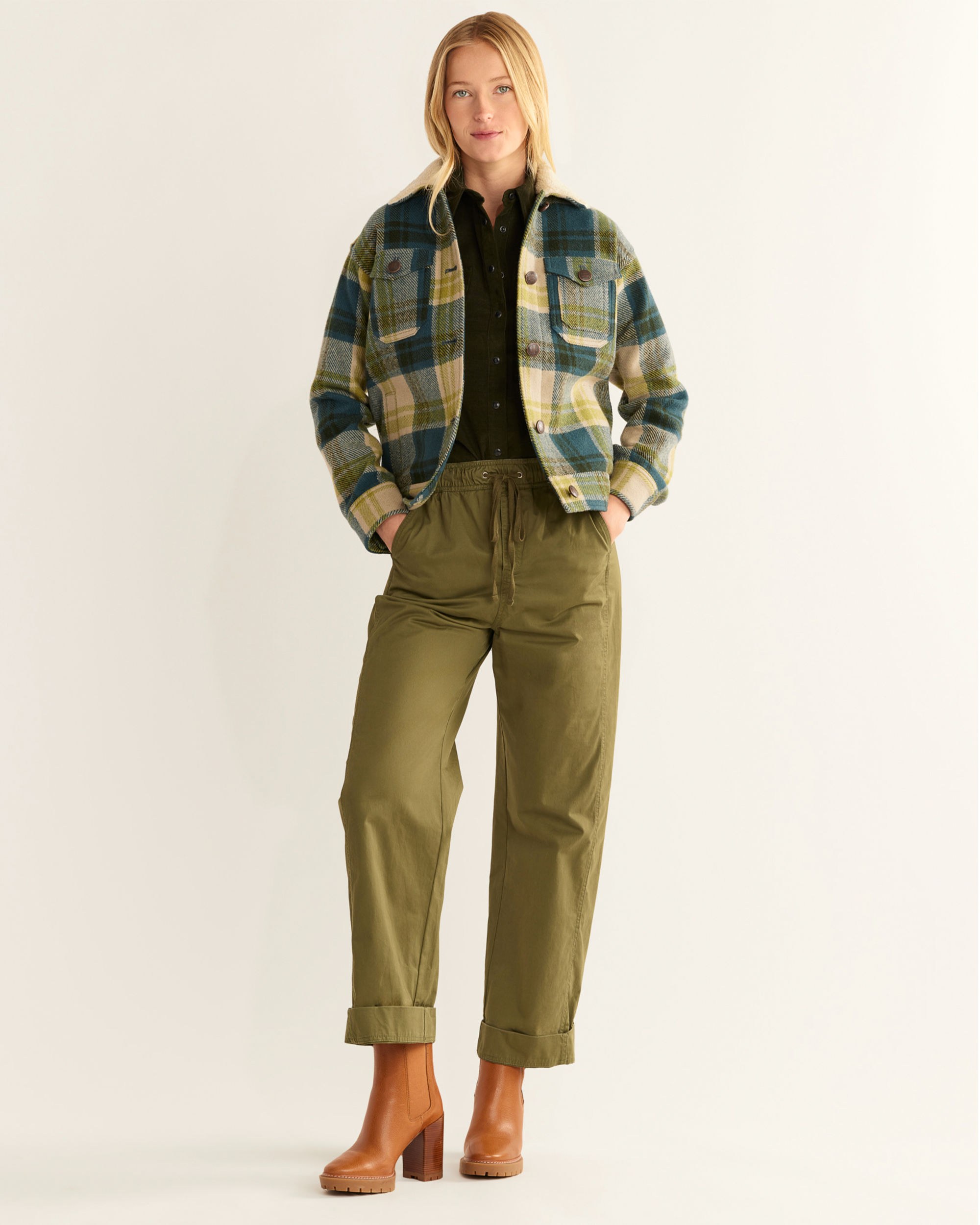 WOMEN'S WOOL STADIUM TRUCKER COAT