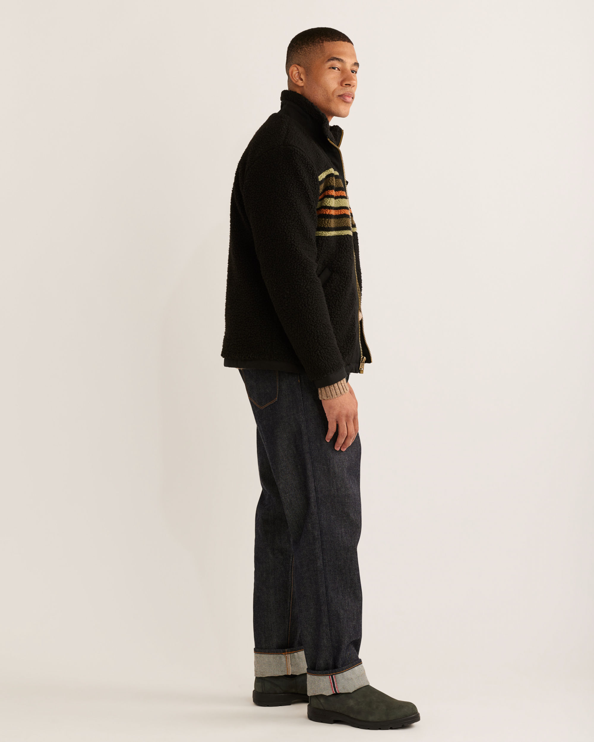 MENS LONE FIR STAND COLLAR FLEECE JACKET