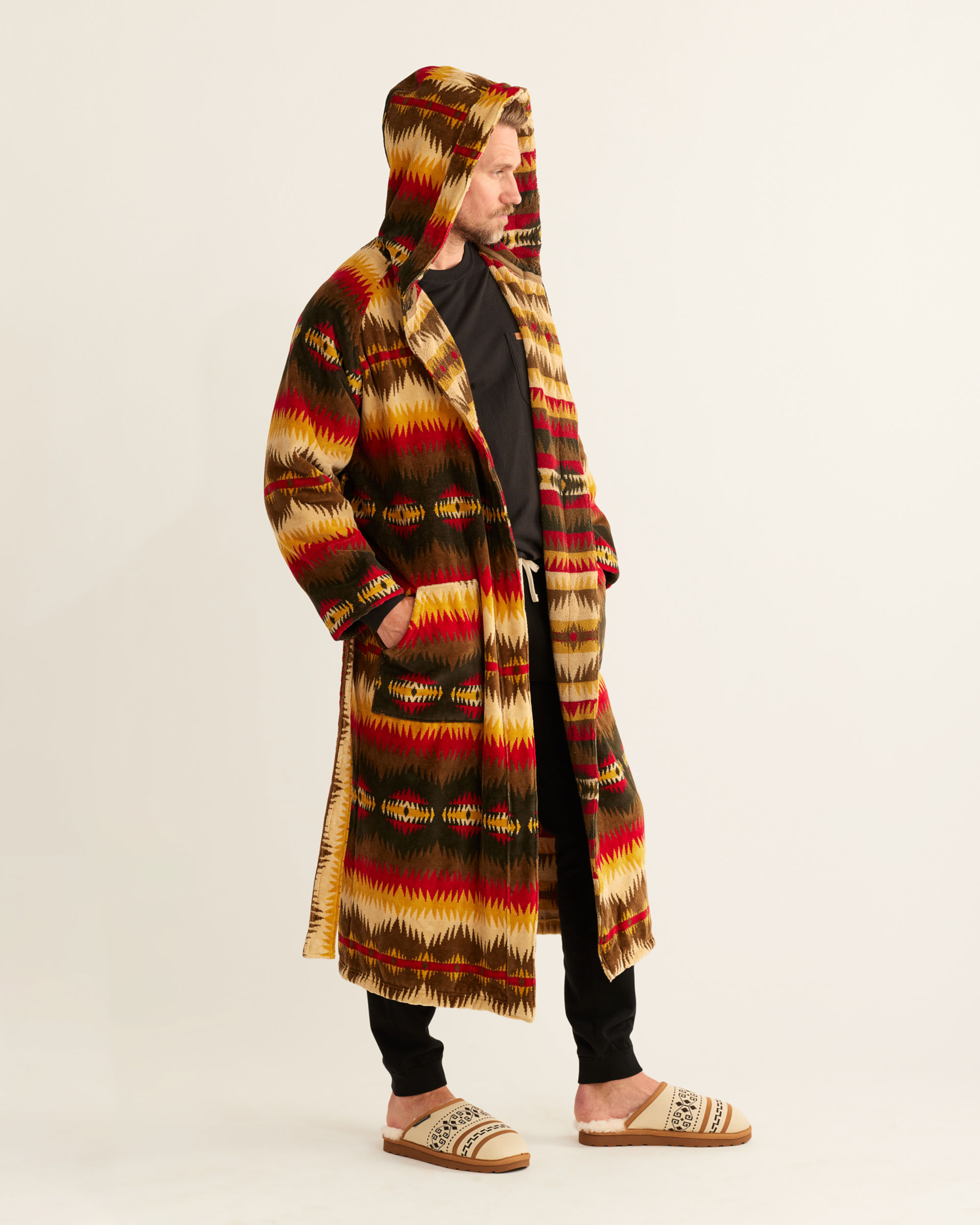 COTTON TERRY VELOUR ROBE