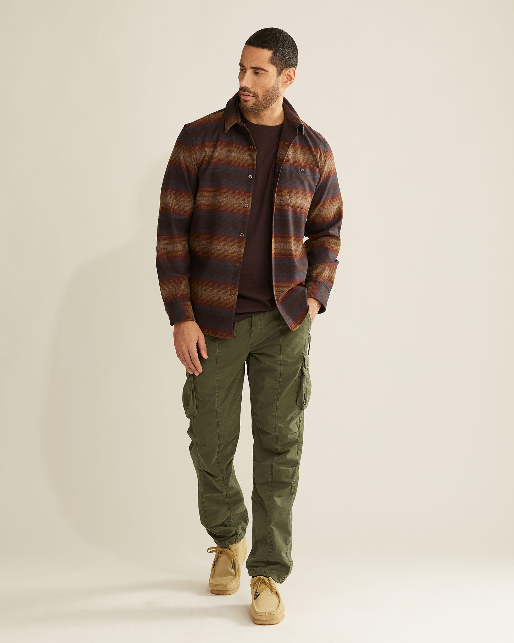 MEN'S STRIPE TRAIL SHIRT