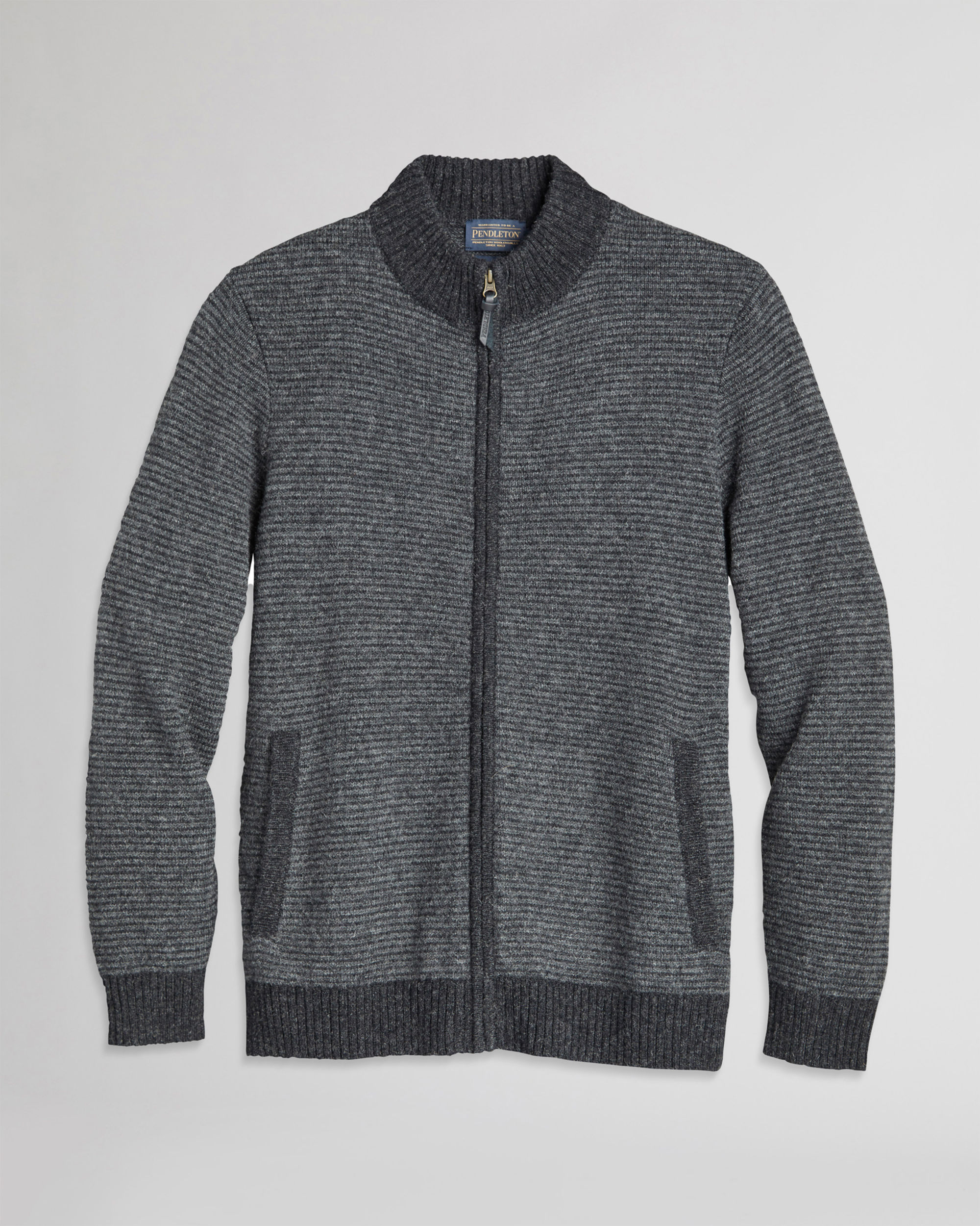 MEN'S SHETLAND COLLECTION FULL-ZIP SWEATER
