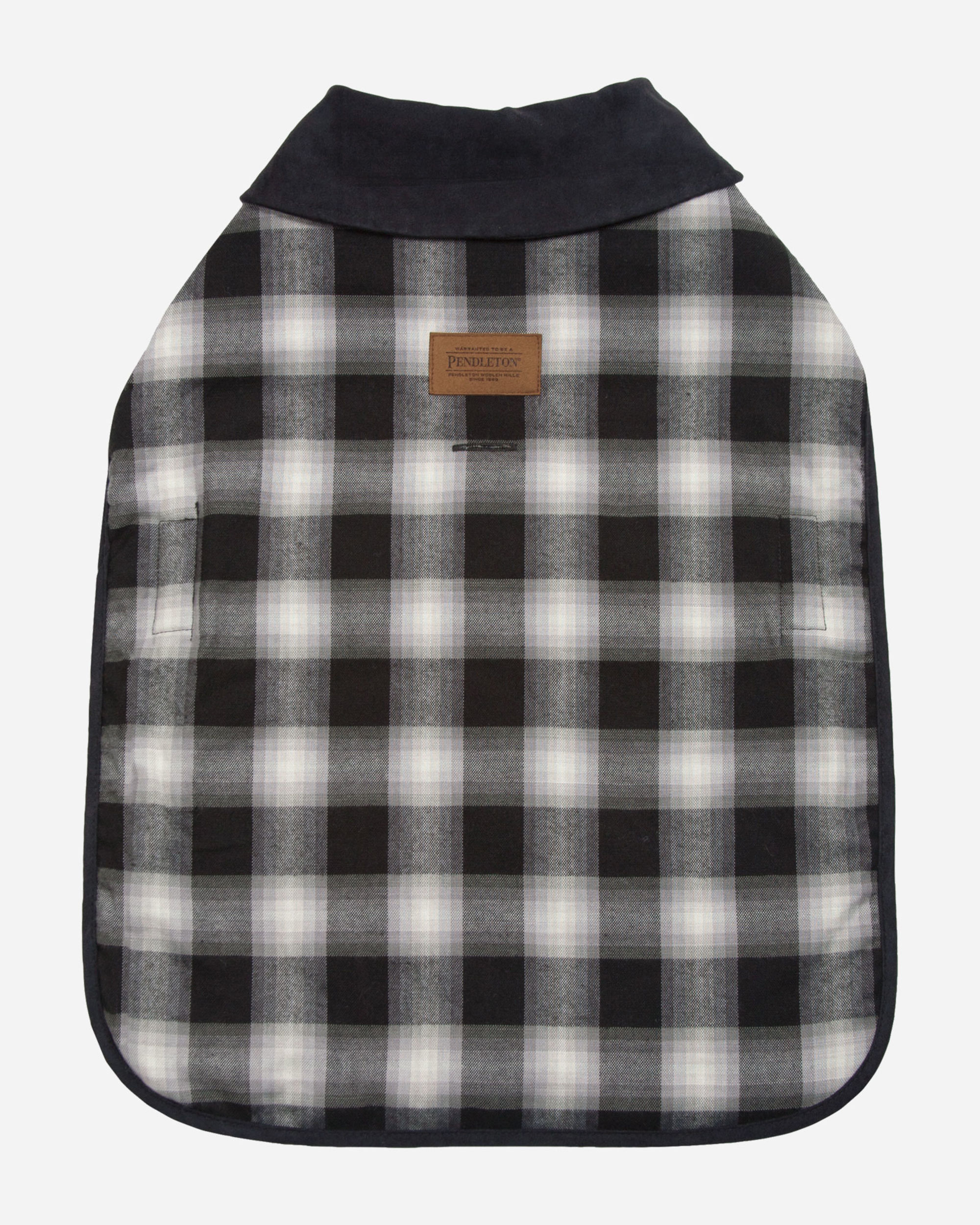 CHARCOAL OMBRE PLAID DOG COAT