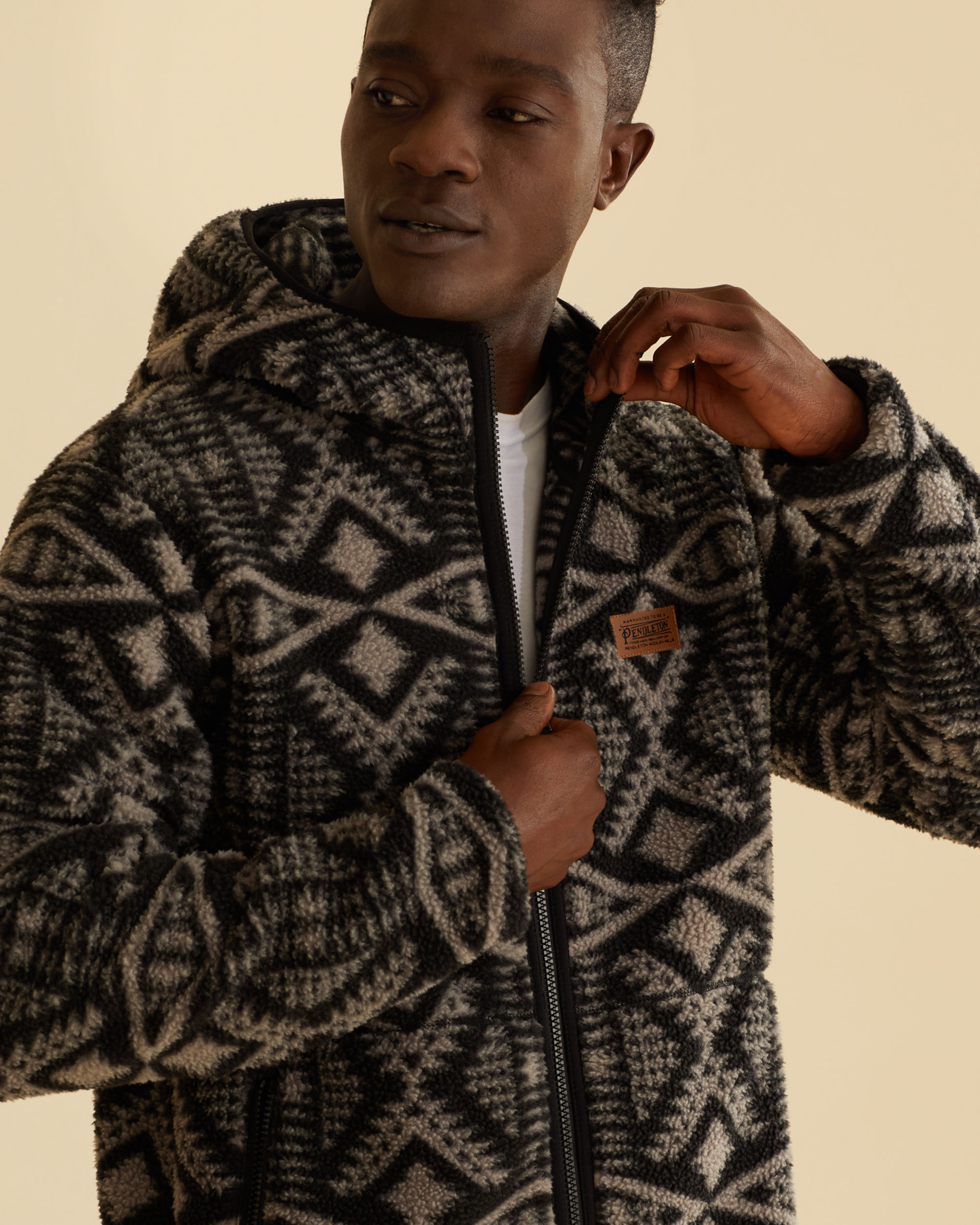 MEN'S FLEECE HOODED JACKET