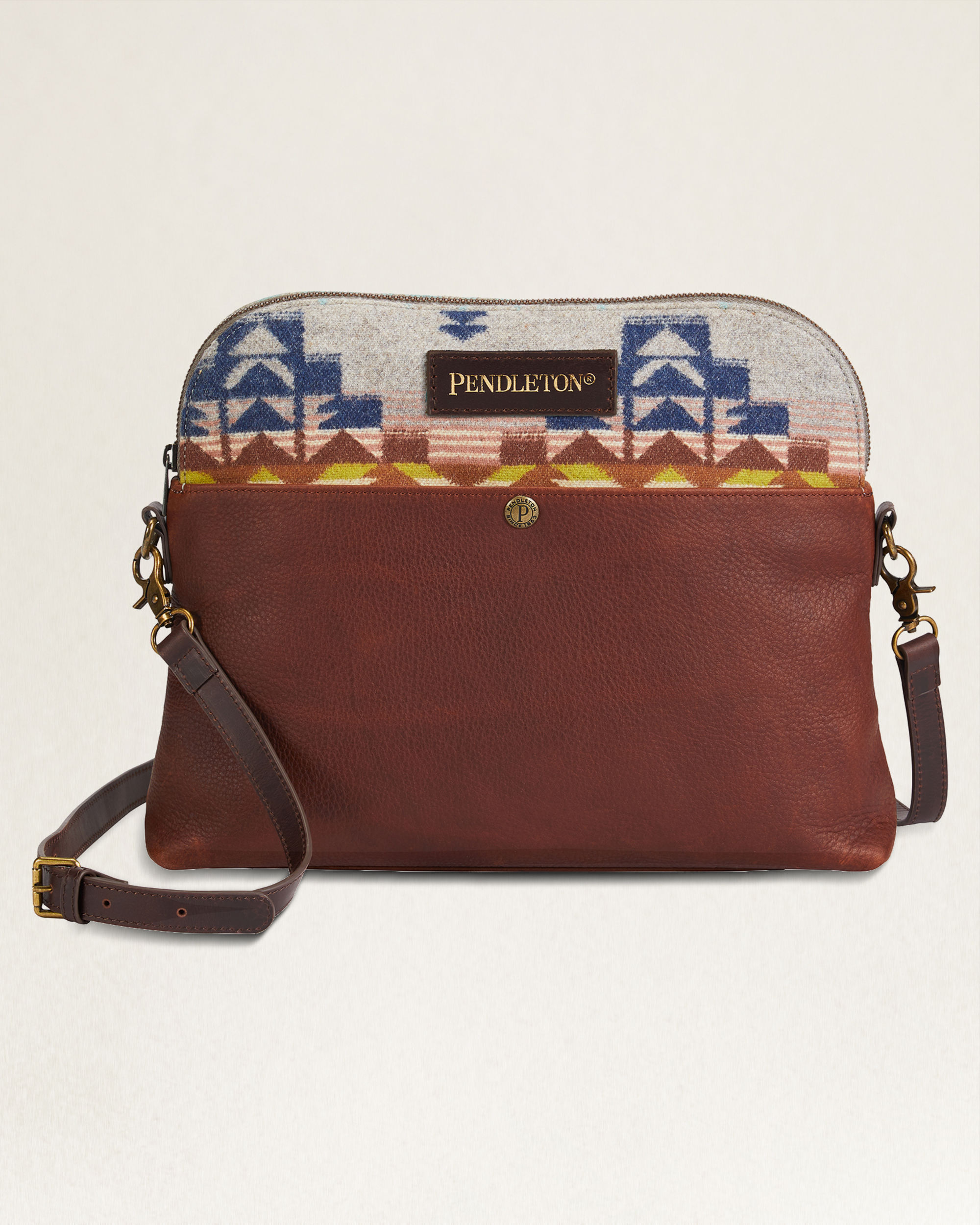DESERT DAWN WOOL/LEATHER CROSSBODY HANDBAG