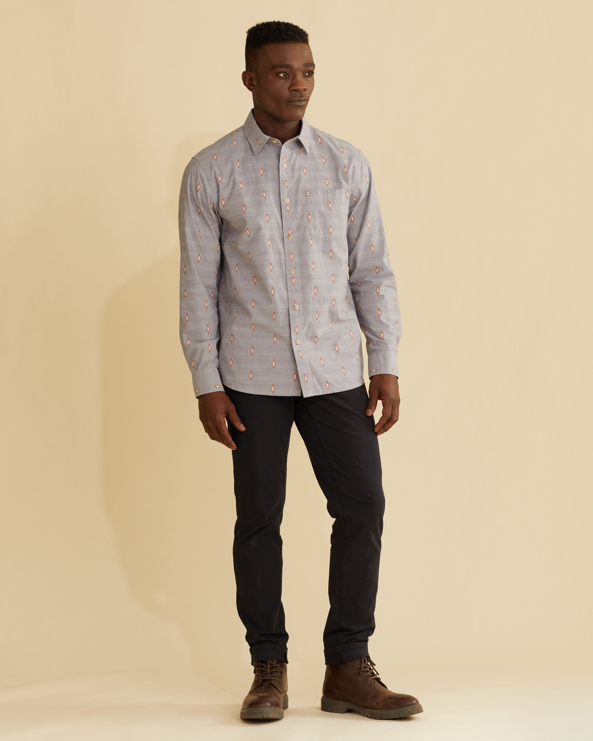 MEN'S LONG-SLEEVE CARSON CHAMBRAY SHIRT