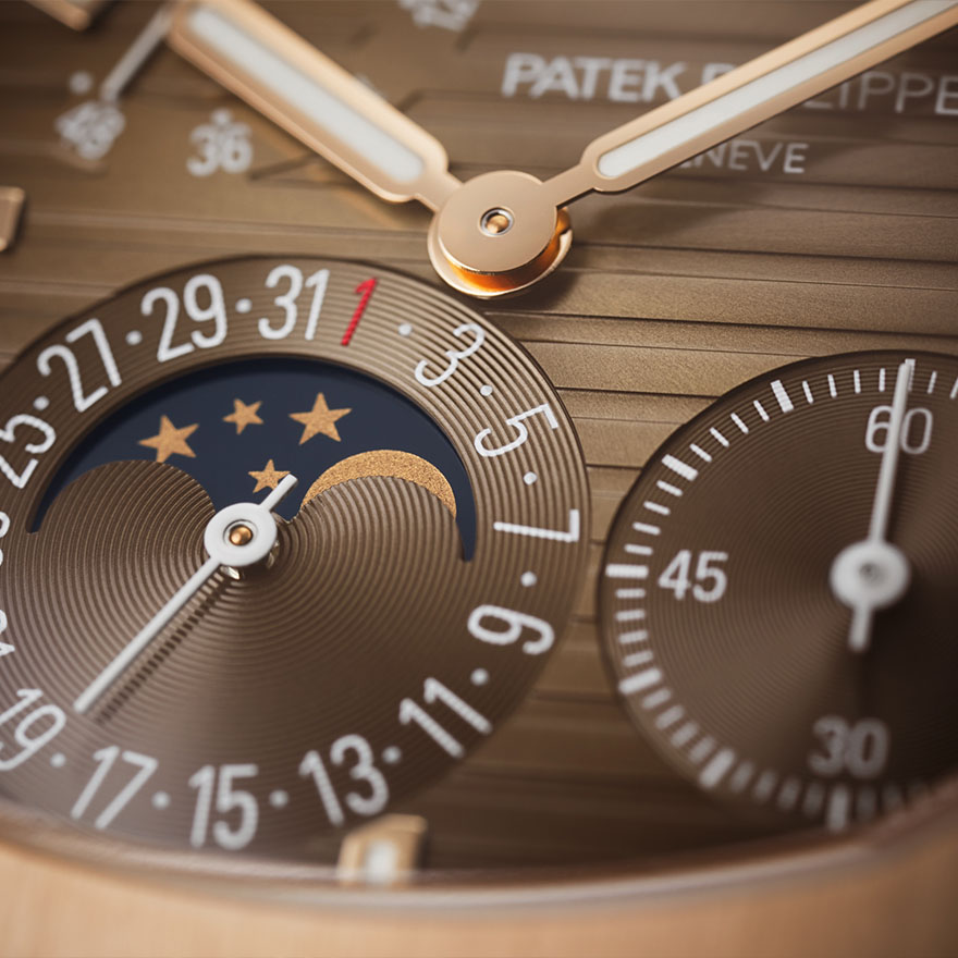 Patek Philippe Nautilus Moon Phase Rose Gold Watch 5712/1R-001