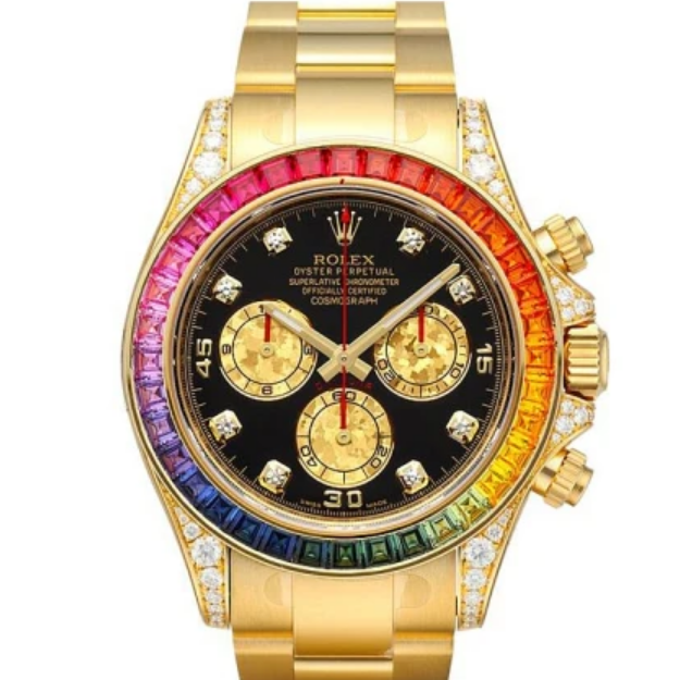 Daytona Rainbow Diamond Yellow Gold 40mm