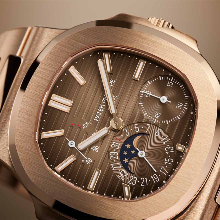 Patek Philippe Nautilus Moon Phase Rose Gold Watch 5712/1R-001