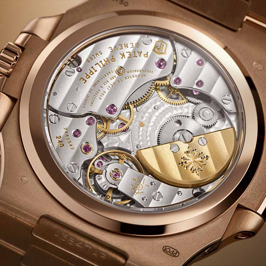 Patek Philippe Nautilus Moon Phase Rose Gold Watch 5712/1R-001