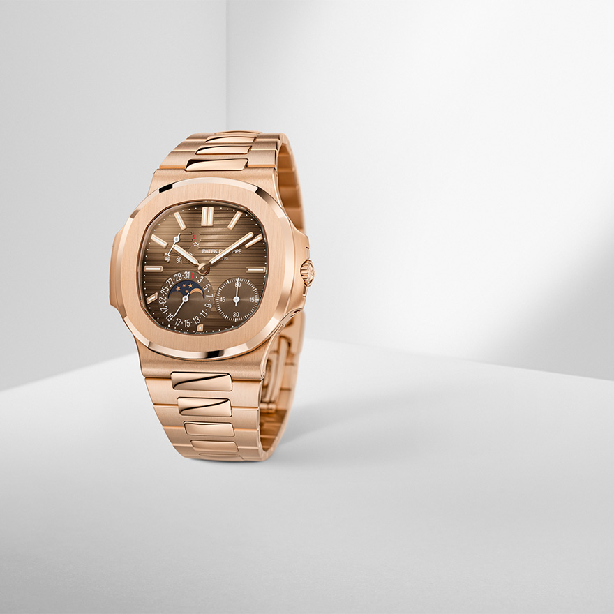 Patek Philippe Nautilus Moon Phase Rose Gold Watch 5712/1R-001