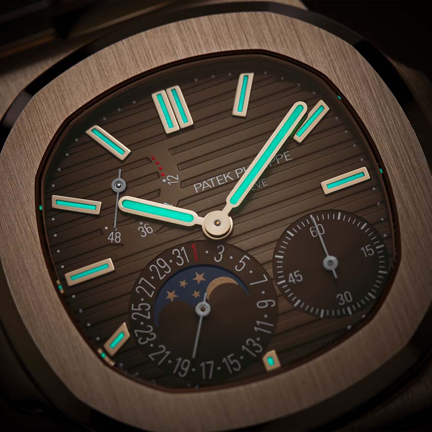 Patek Philippe Nautilus Moon Phase Rose Gold Watch 5712/1R-001