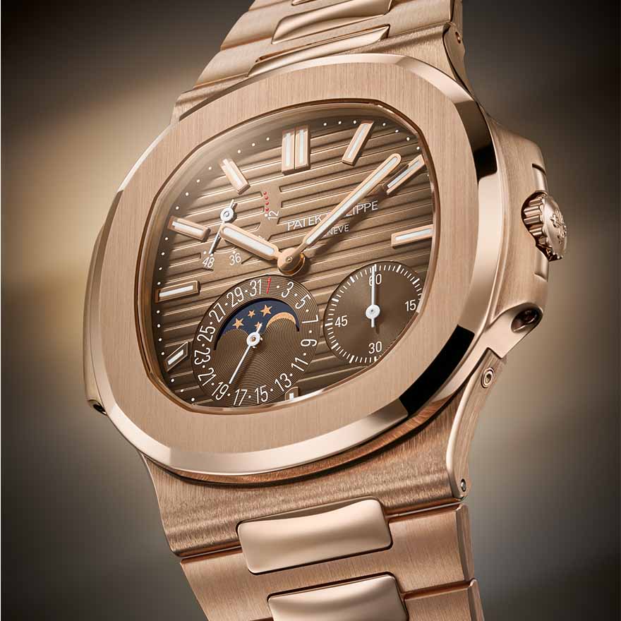 Patek Philippe Nautilus Moon Phase Rose Gold Watch 5712/1R-001