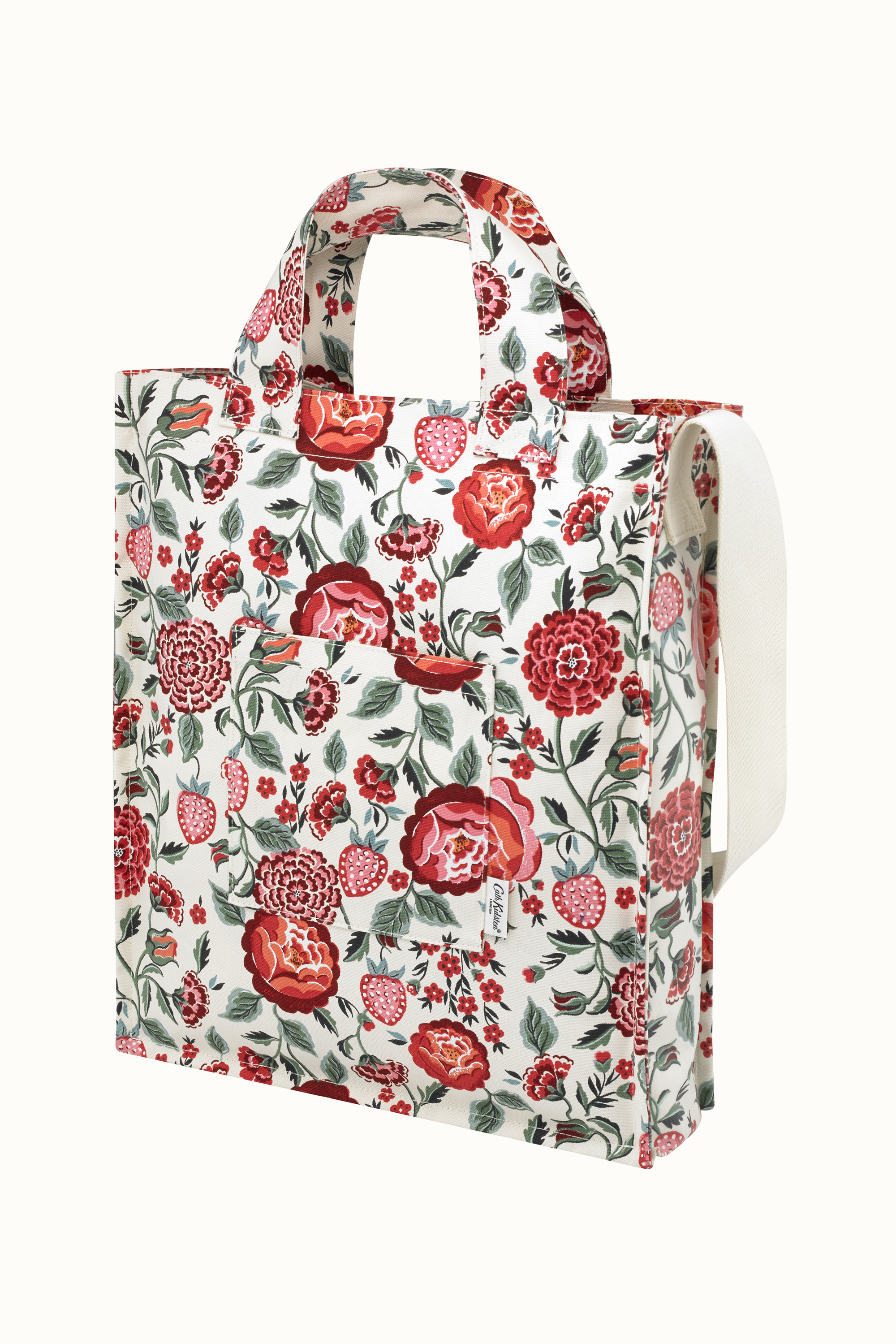 Strawberry Garden Organic Cotton Tall Tote Bag