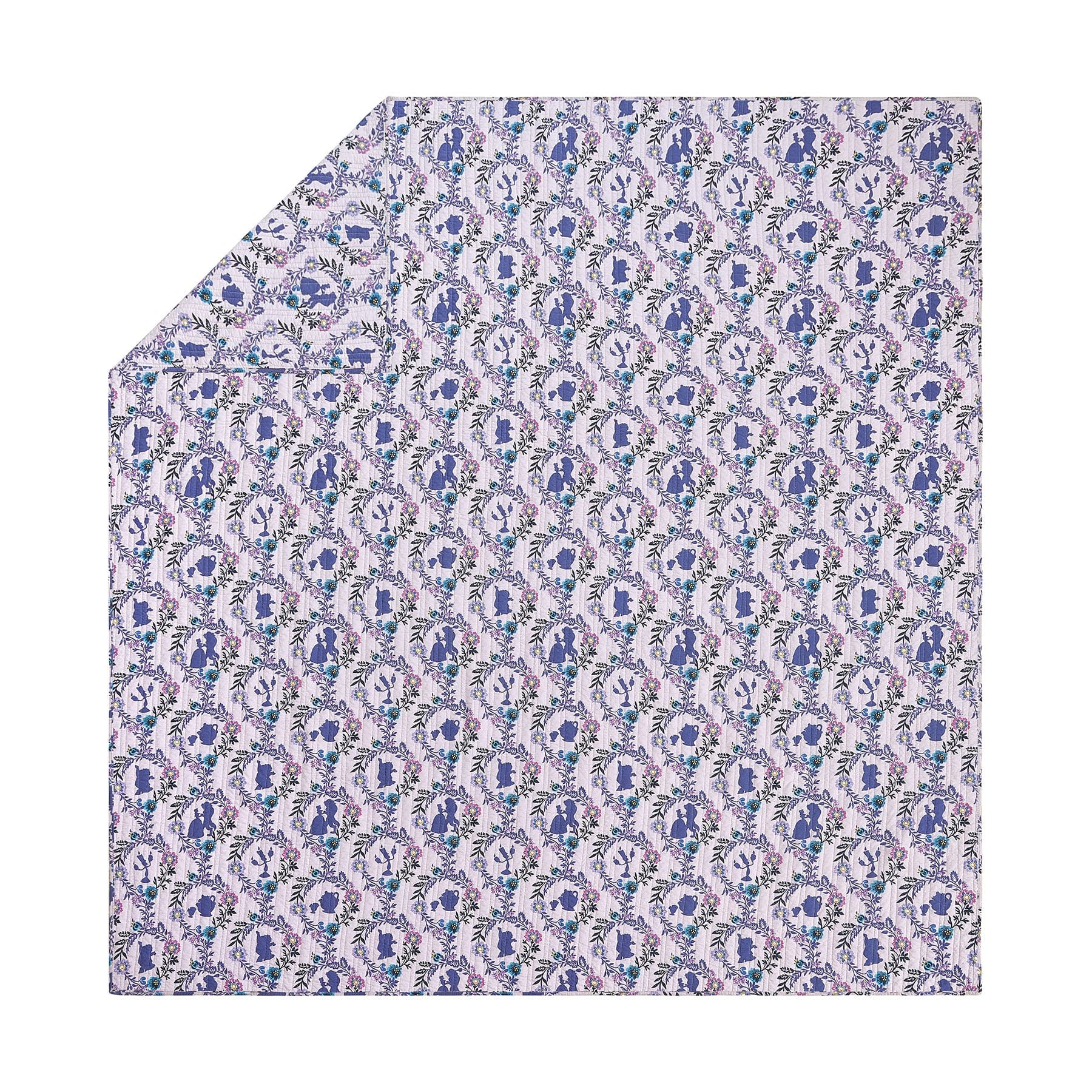 Belle Floral Cameos Quilt Set, King